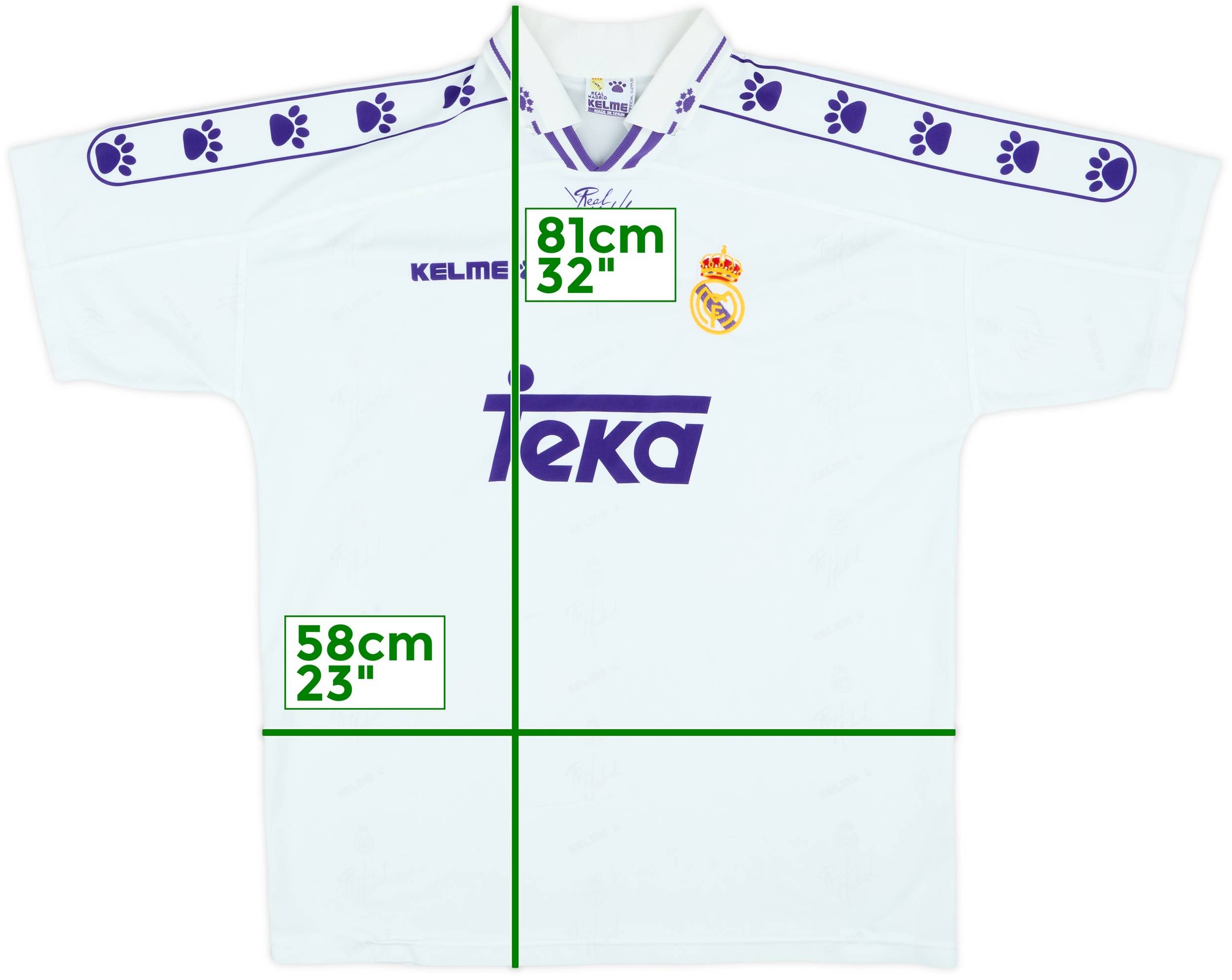 1994-96 Real Madrid Home Shirt - 8/10 - (XL)