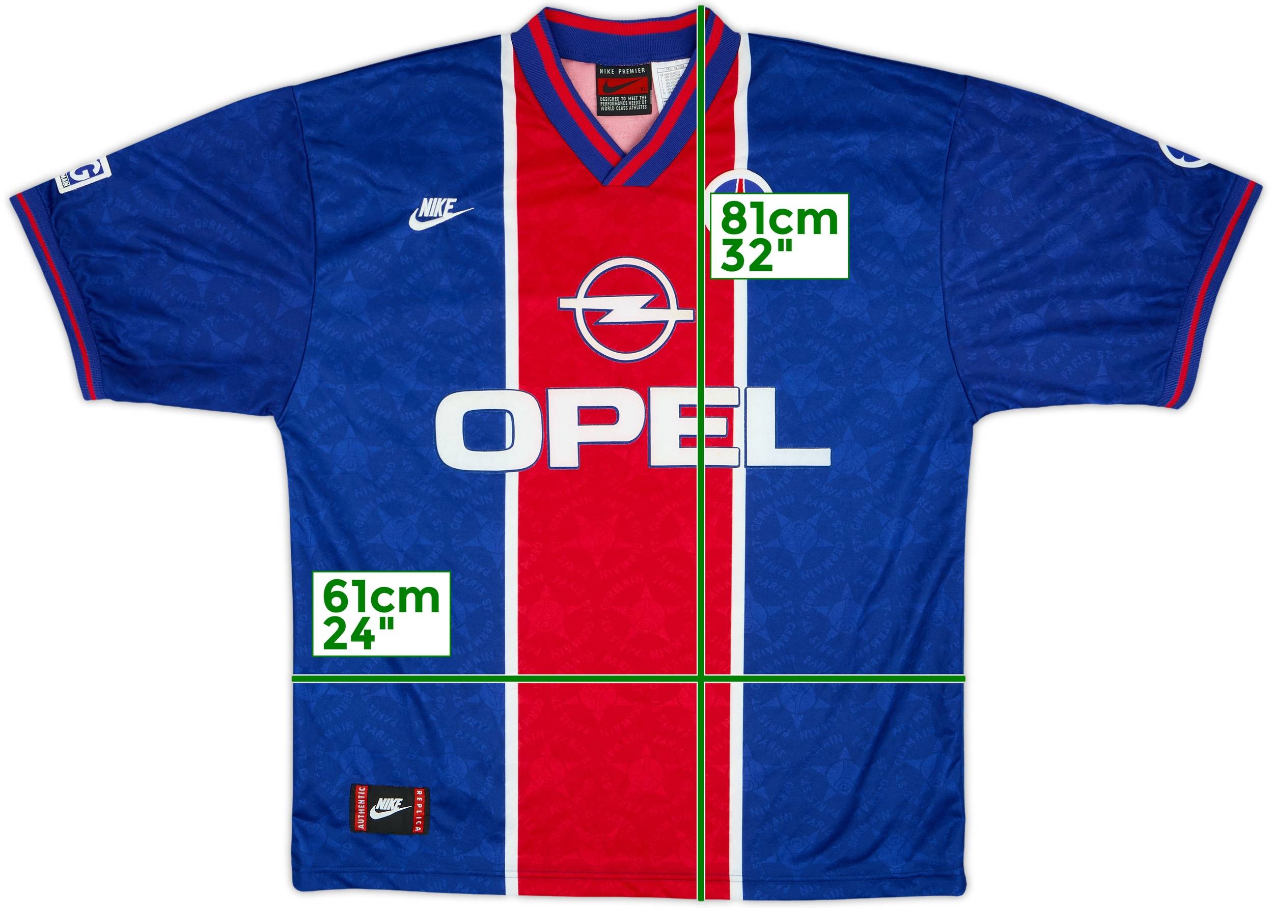 NIKE 95-96 Paris Saint-Germain ユニフォーム NIKE - NIKE 95-96 Paris Saint-Germain ユニフォームの通販 by