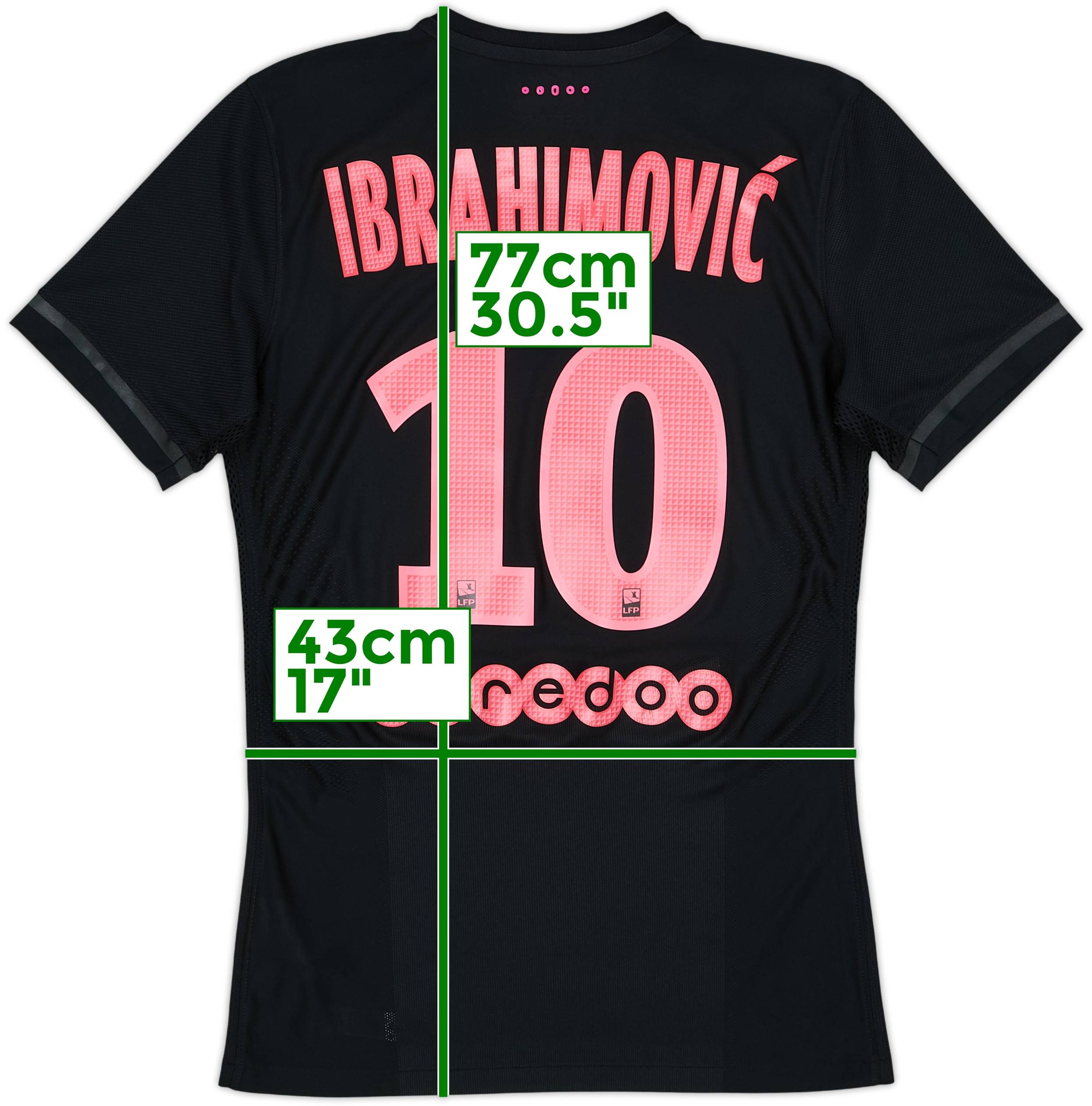 2015-16 Paris Saint-Germain Authentic Third Shirt Ibrahimovic #10 (M)