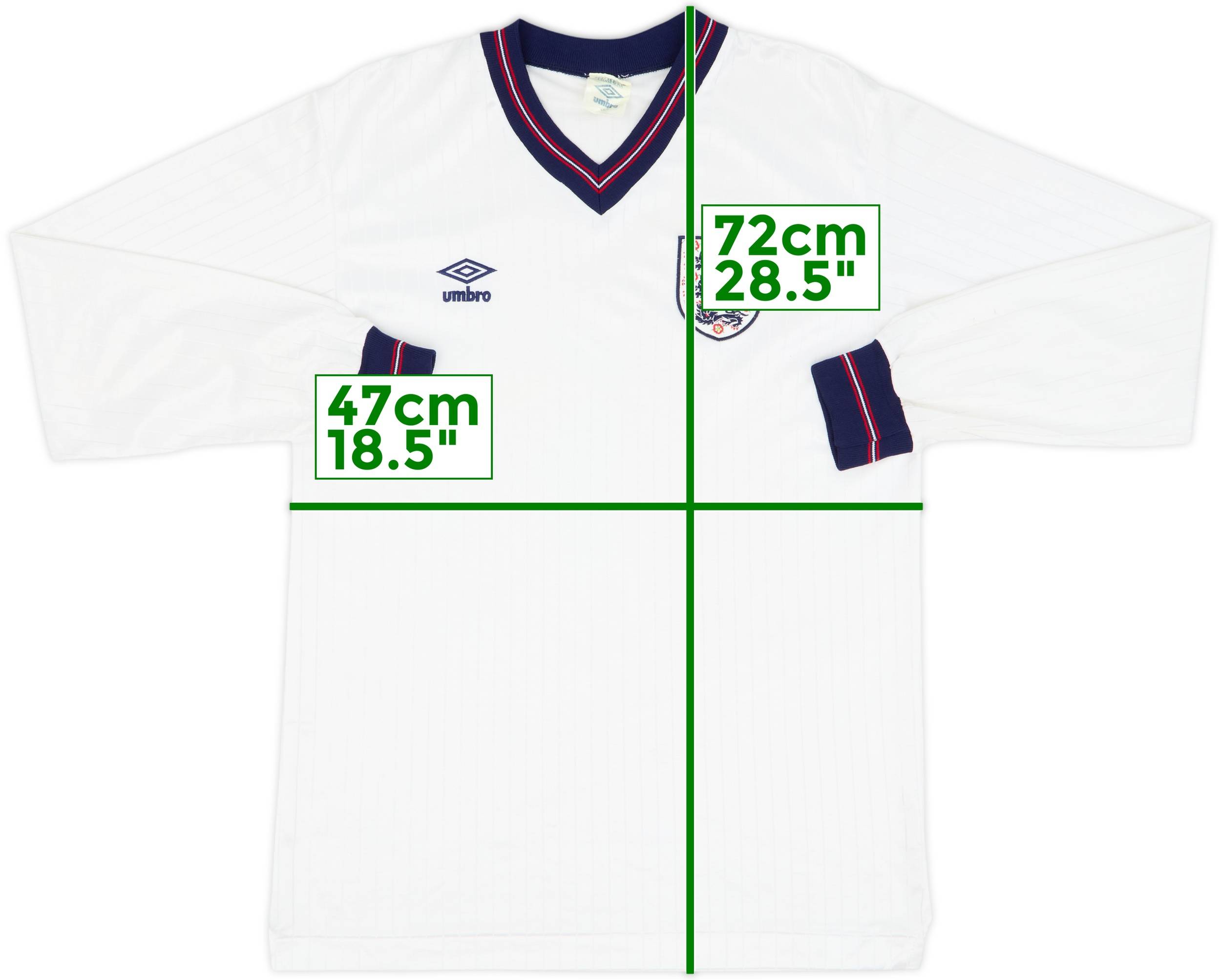 1986 England Home L/S Shirt - 6/10 - (L)
