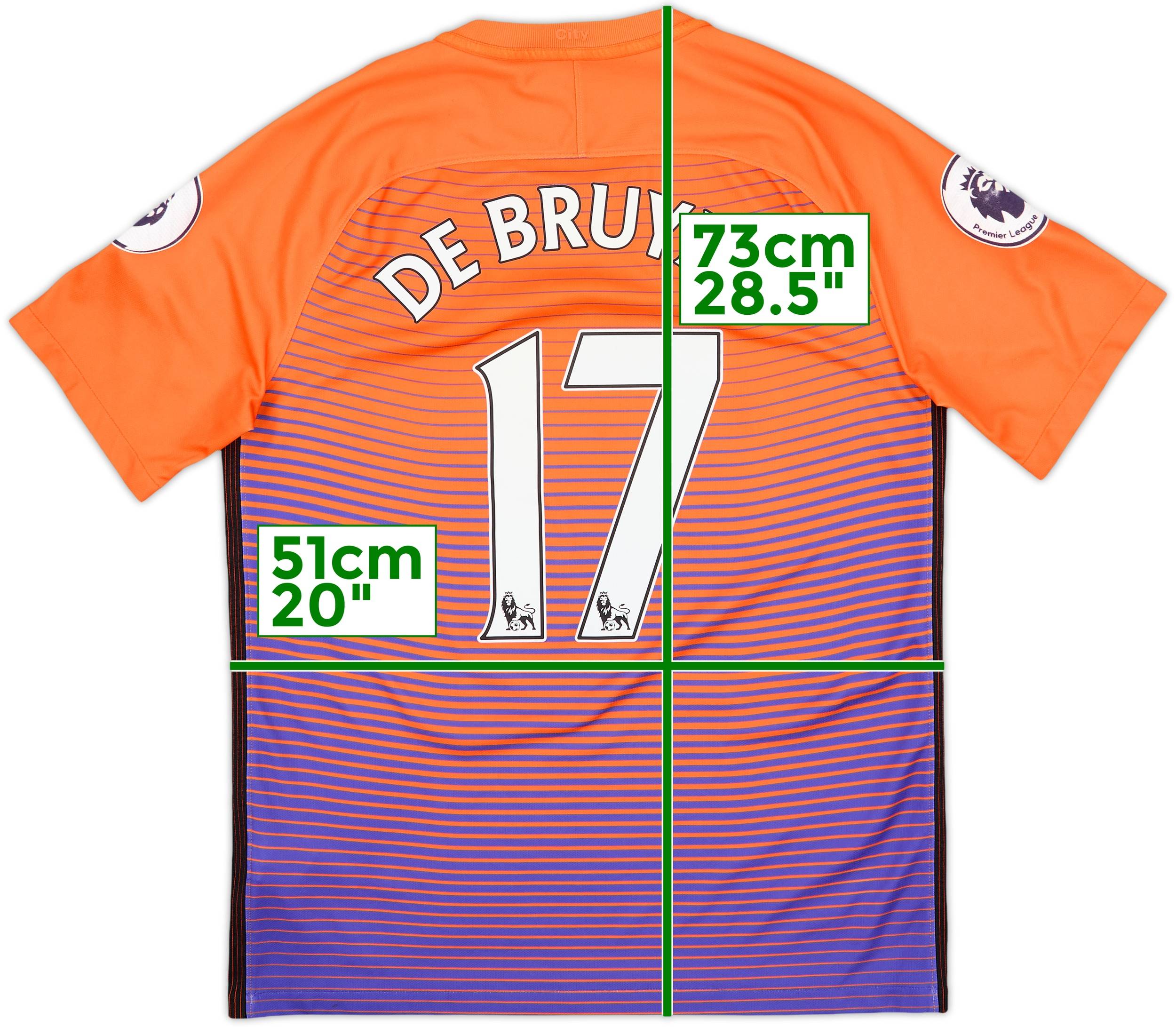 Nike Manchester City DE BRUYNE 17 シャツ 2016-17 Manchester City Third Shirt De Bruyne #17 - 10/10 - (XL)