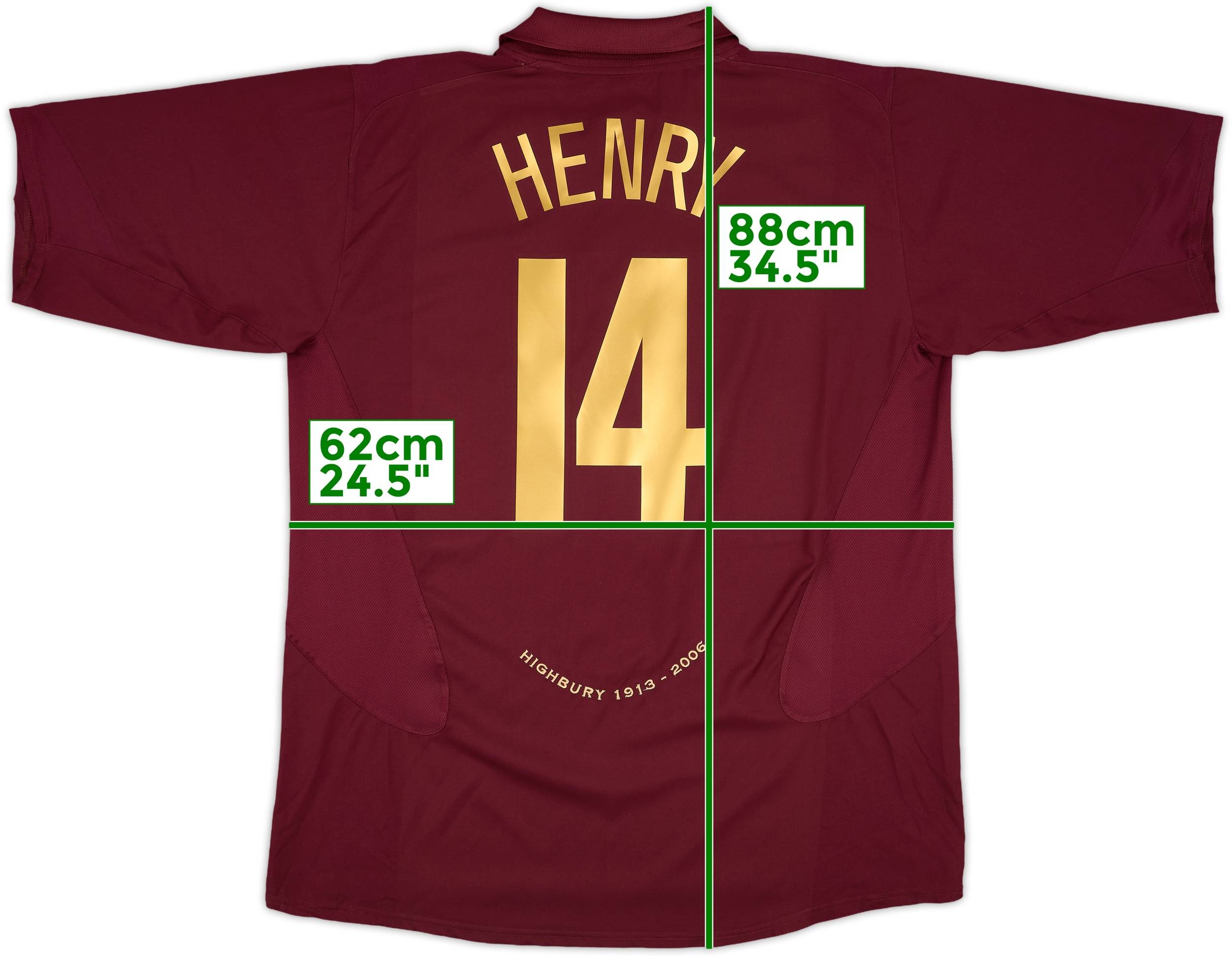 2005-06 Arsenal Home Shirt Henry #14 - 9/10 - (XXL)