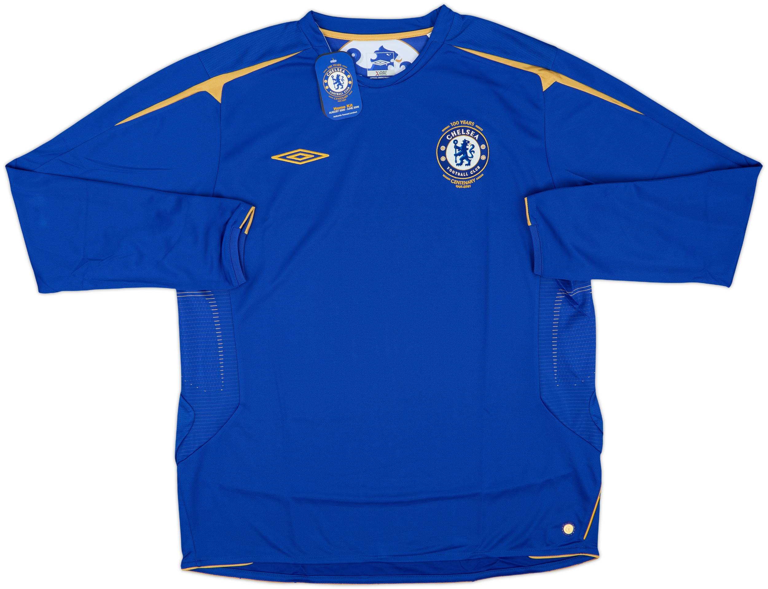 ウェア Chelsea 2005 2006 100th 2005-06 Chelsea Centenary Home L/S Shirt (XXL)