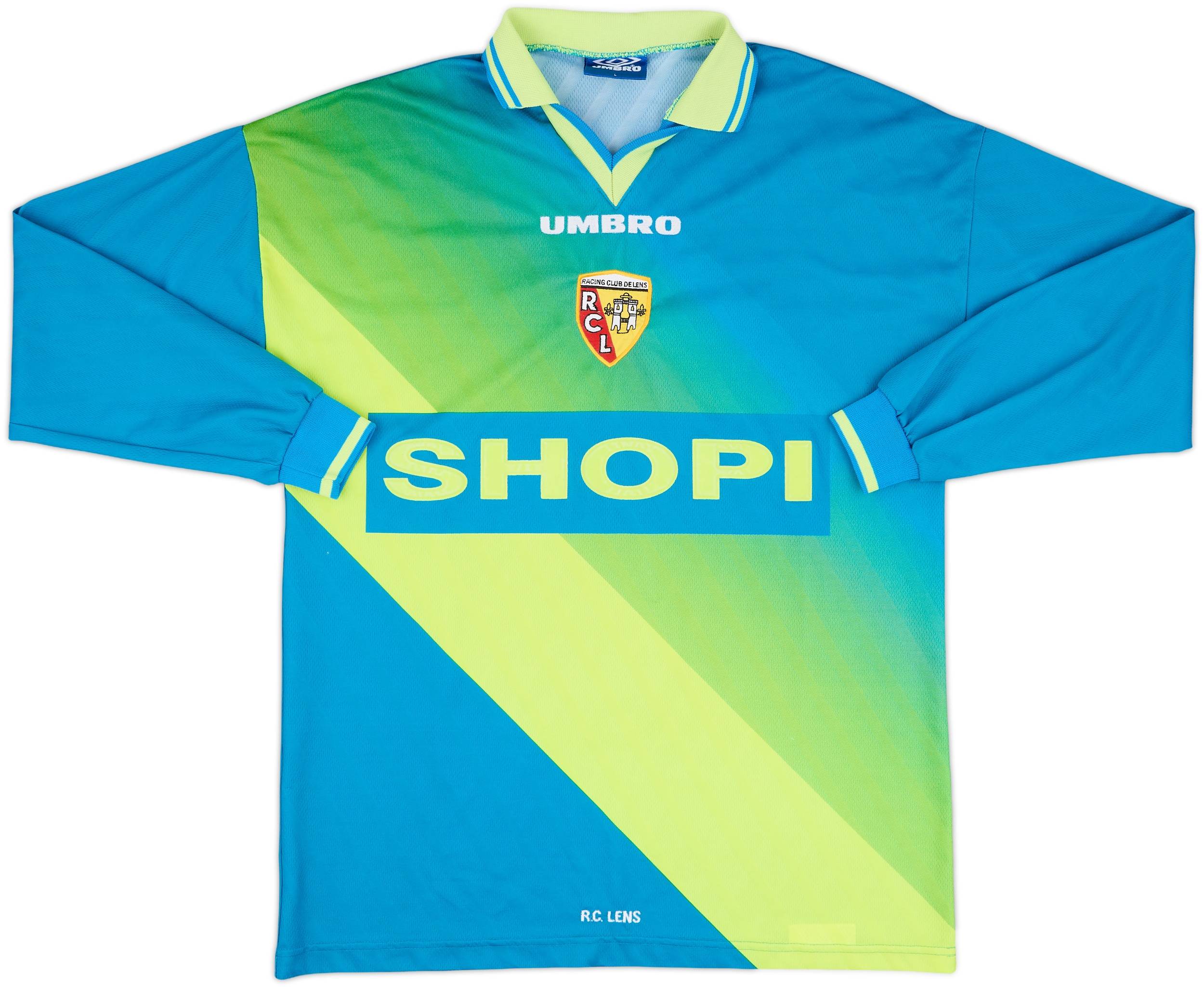 1996-97 Lens Player Issue Away L/S Shirt #19 - 7/10 - (L)