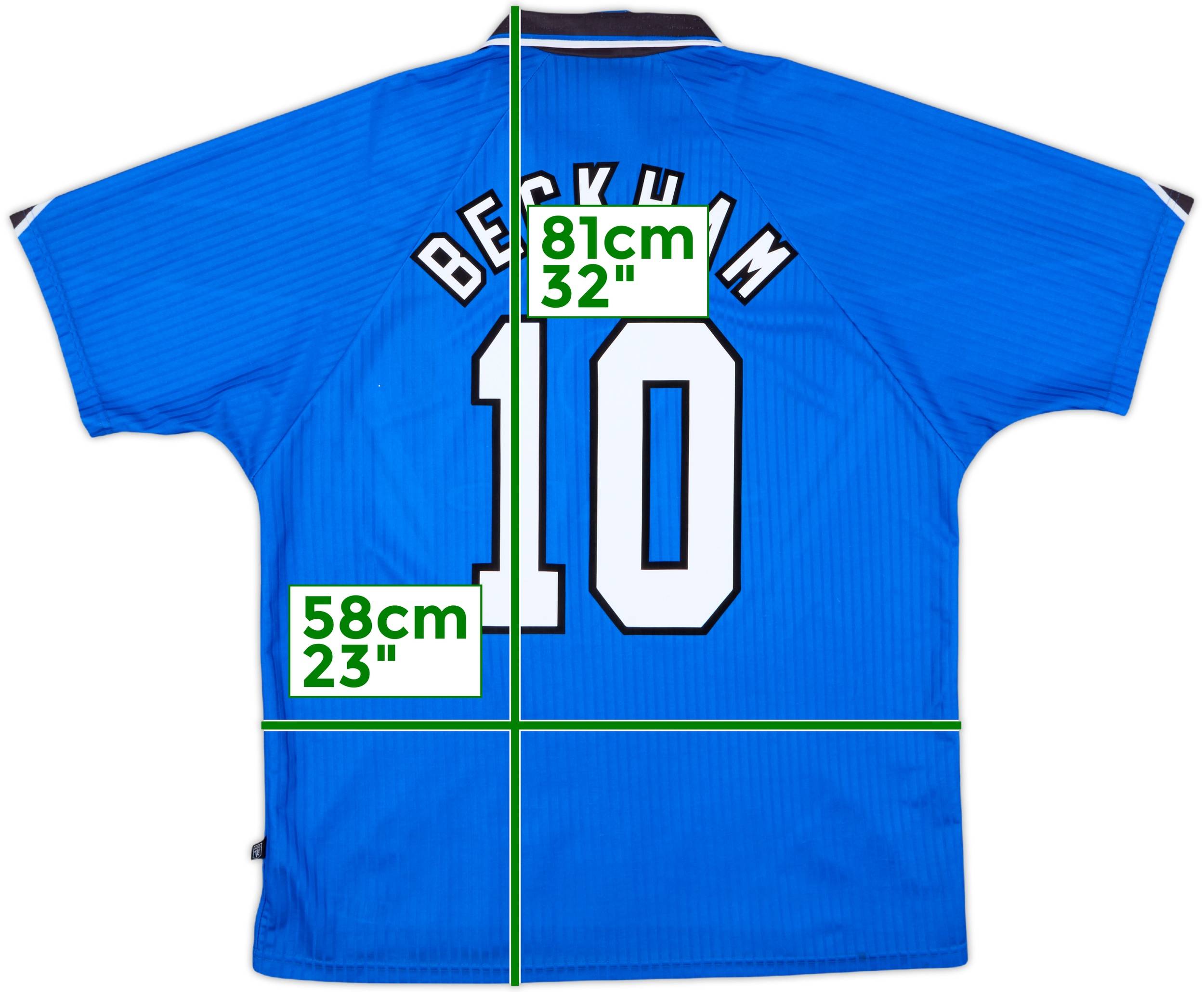 1996-98 Manchester United Third Shirt Beckham #10 - 8/10 - (XL)