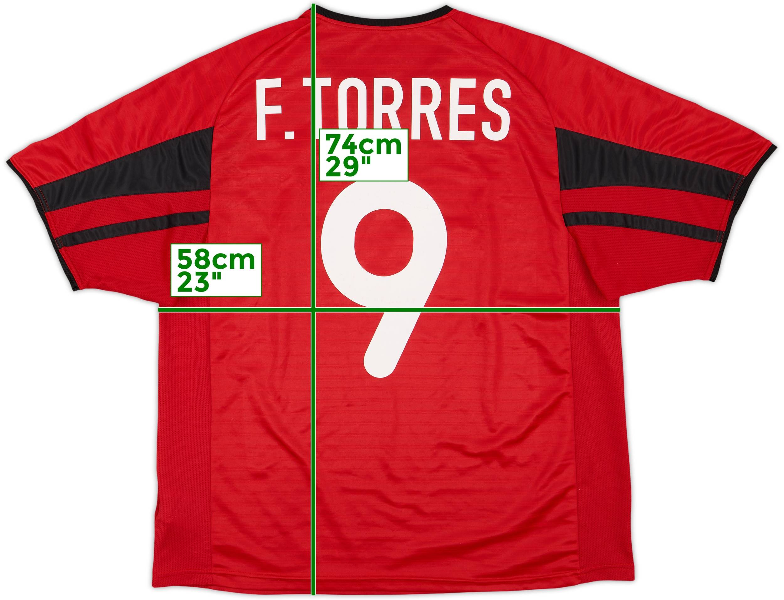 2001-02 Atletico Madrid Away Shirt #9 8/10 (L)