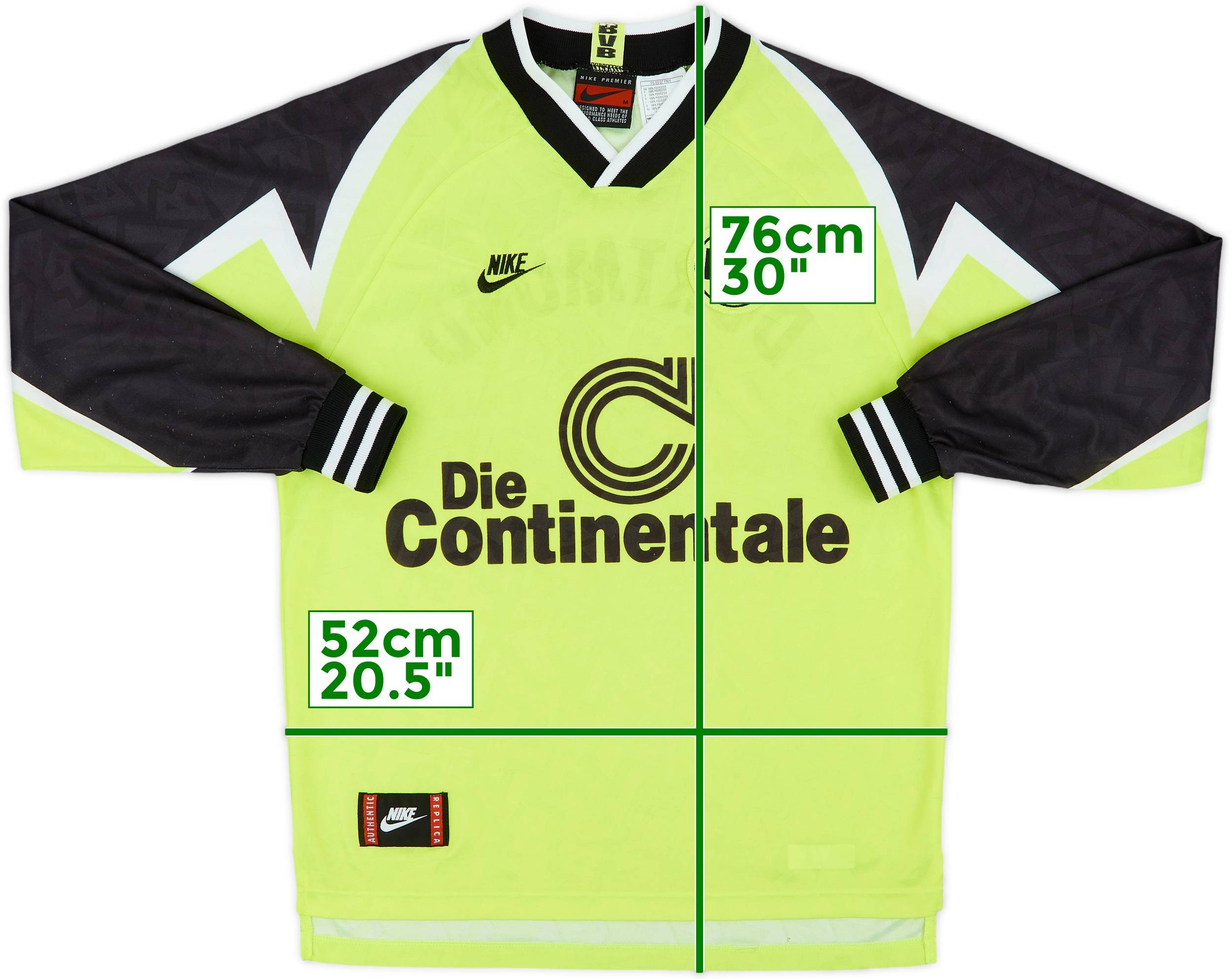 1995-96 Borussia Dortmund Home L/S Shirt - 7/10 - (M)