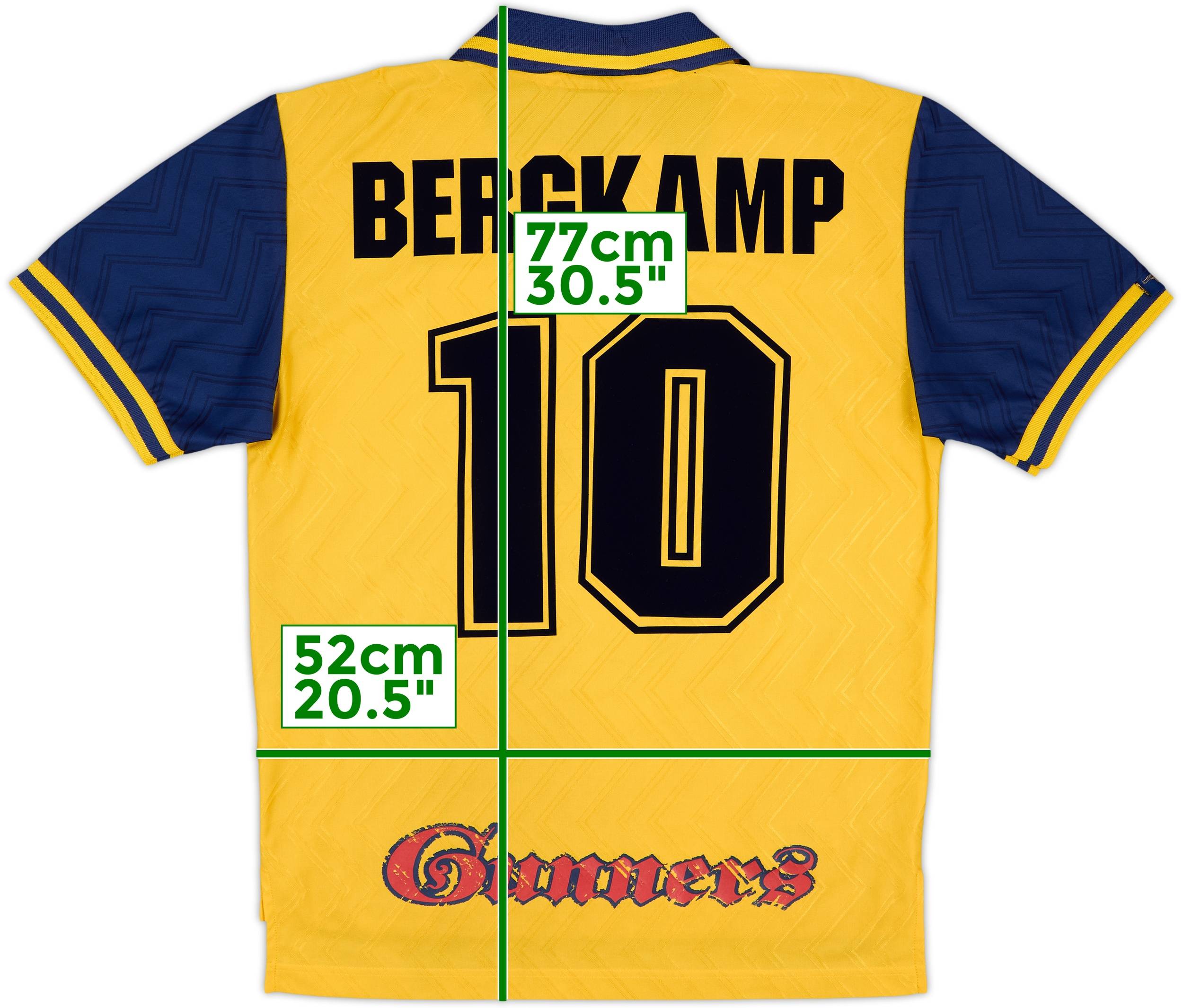 1996-97 Arsenal Away Shirt Bergkamp #10 - 6/10 - (M)