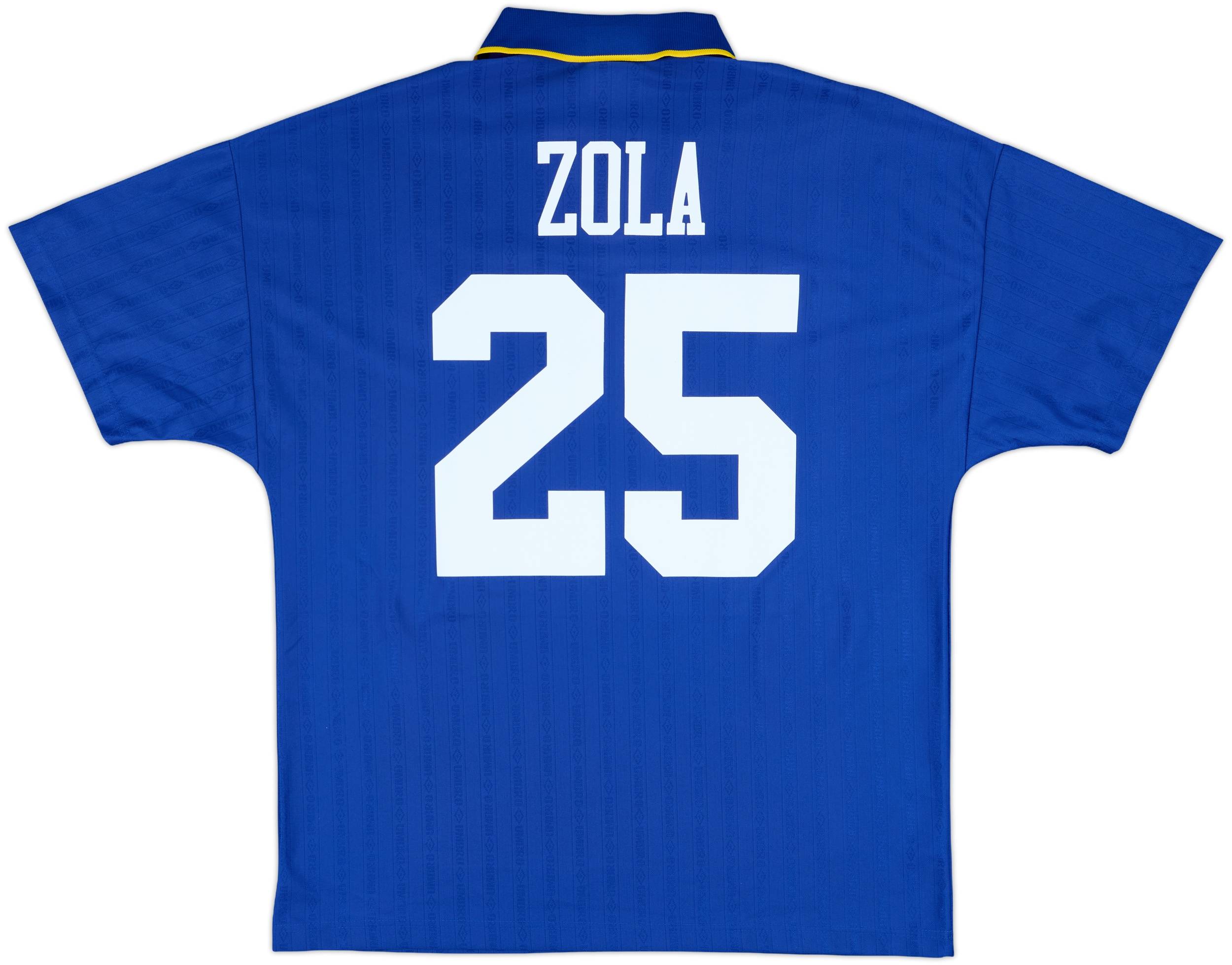 1995-97 Chelsea Home Shirt Zola #25 - 8/10 - (L)