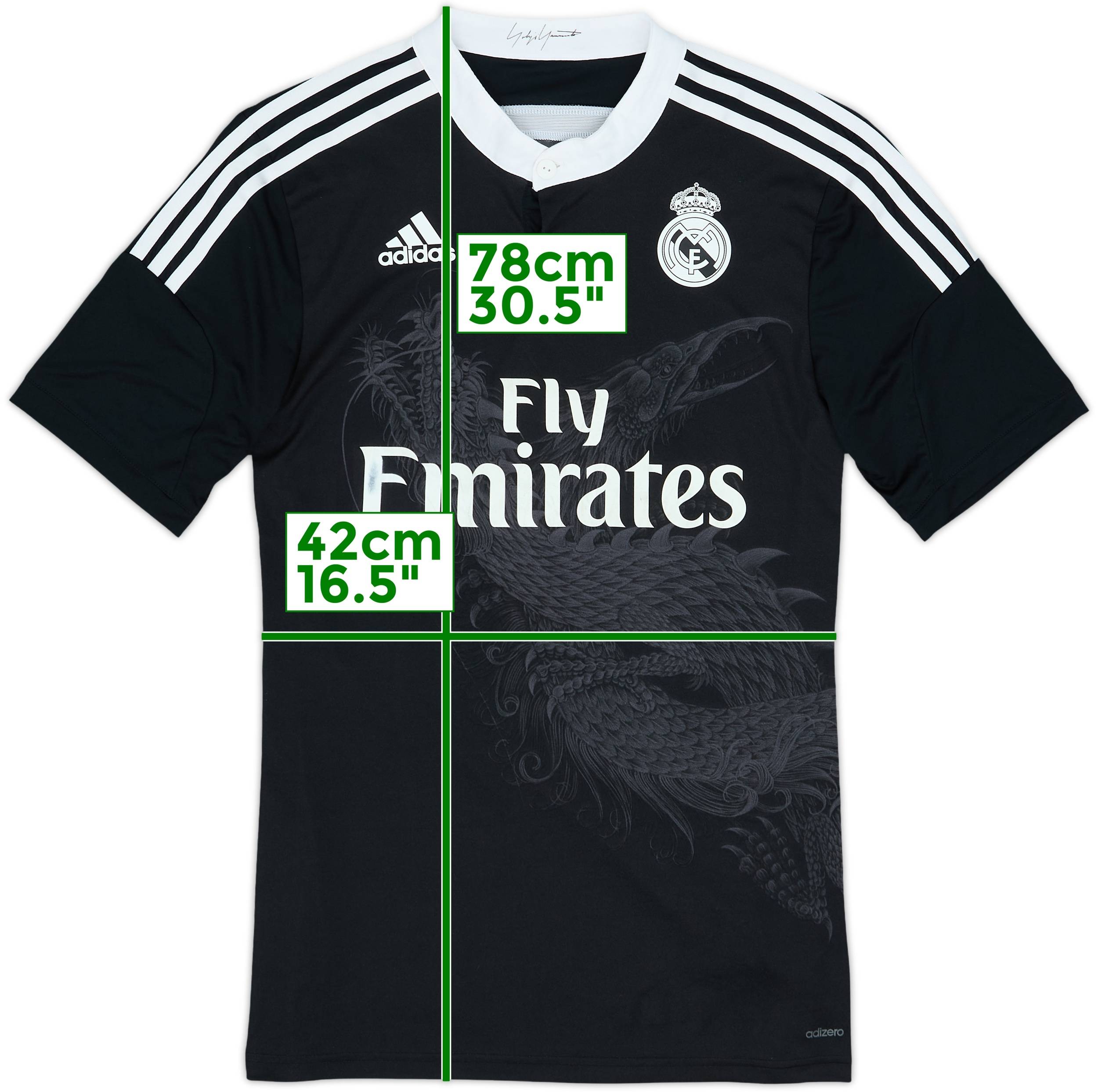2014-15 Real Madrid Third Shirt Yohji Yamamoto #3 - 6/10 - (M)