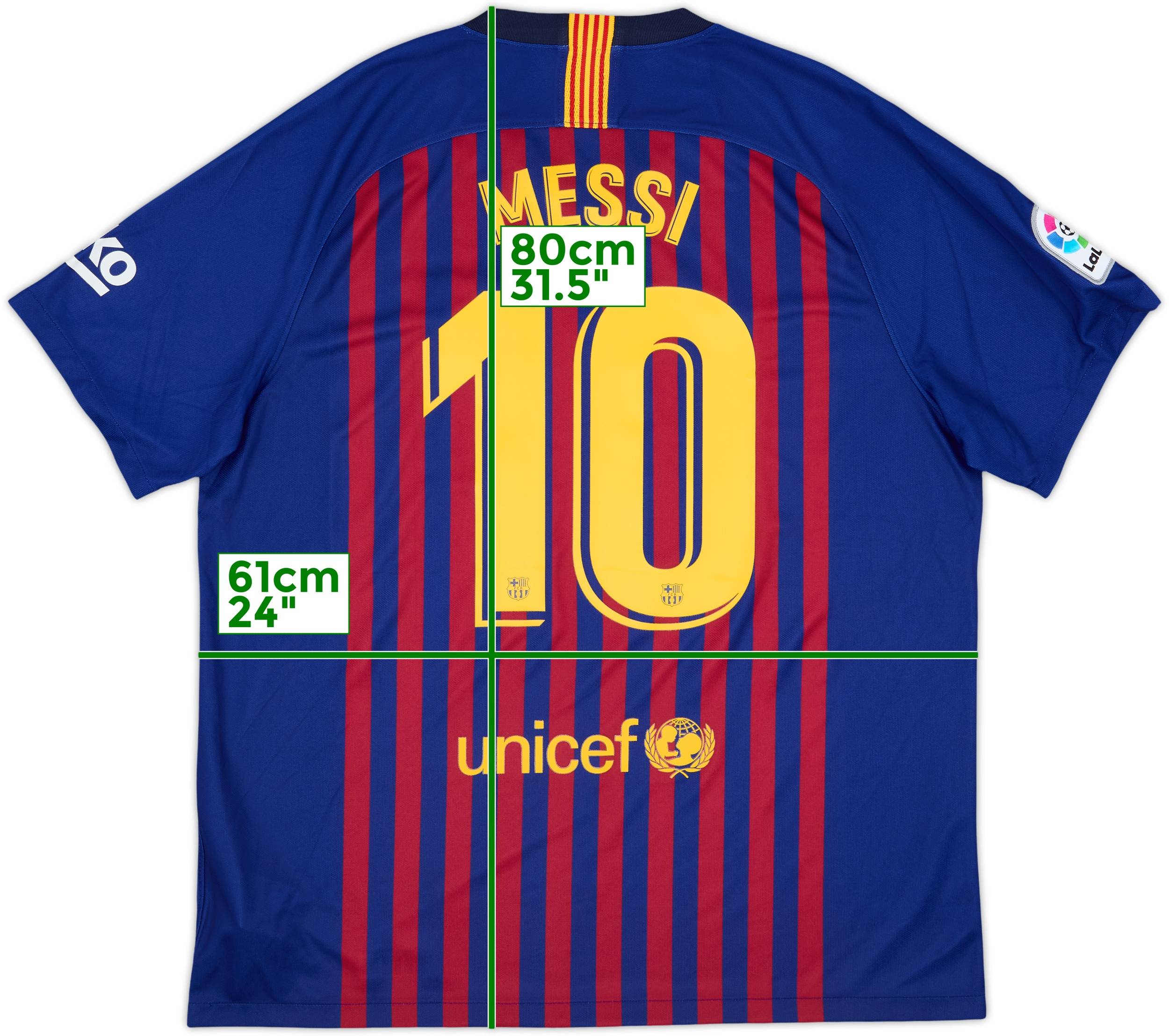 2018-19 Barcelona Home Shirt Messi #10 - 7/10 - (XL)