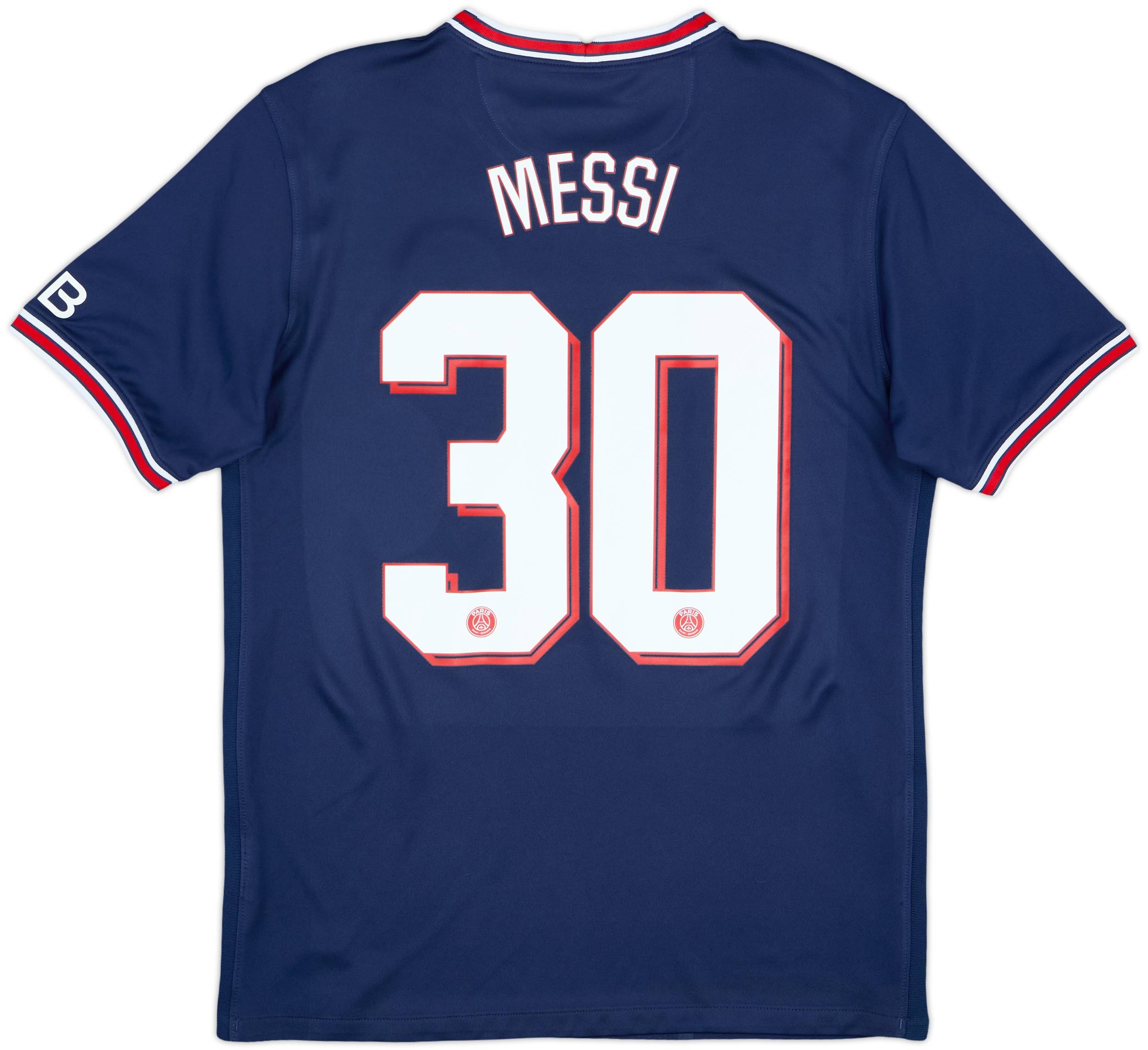 2021-22 Paris Saint-Germain Home Shirt Messi #30 - 8/10 - (M)