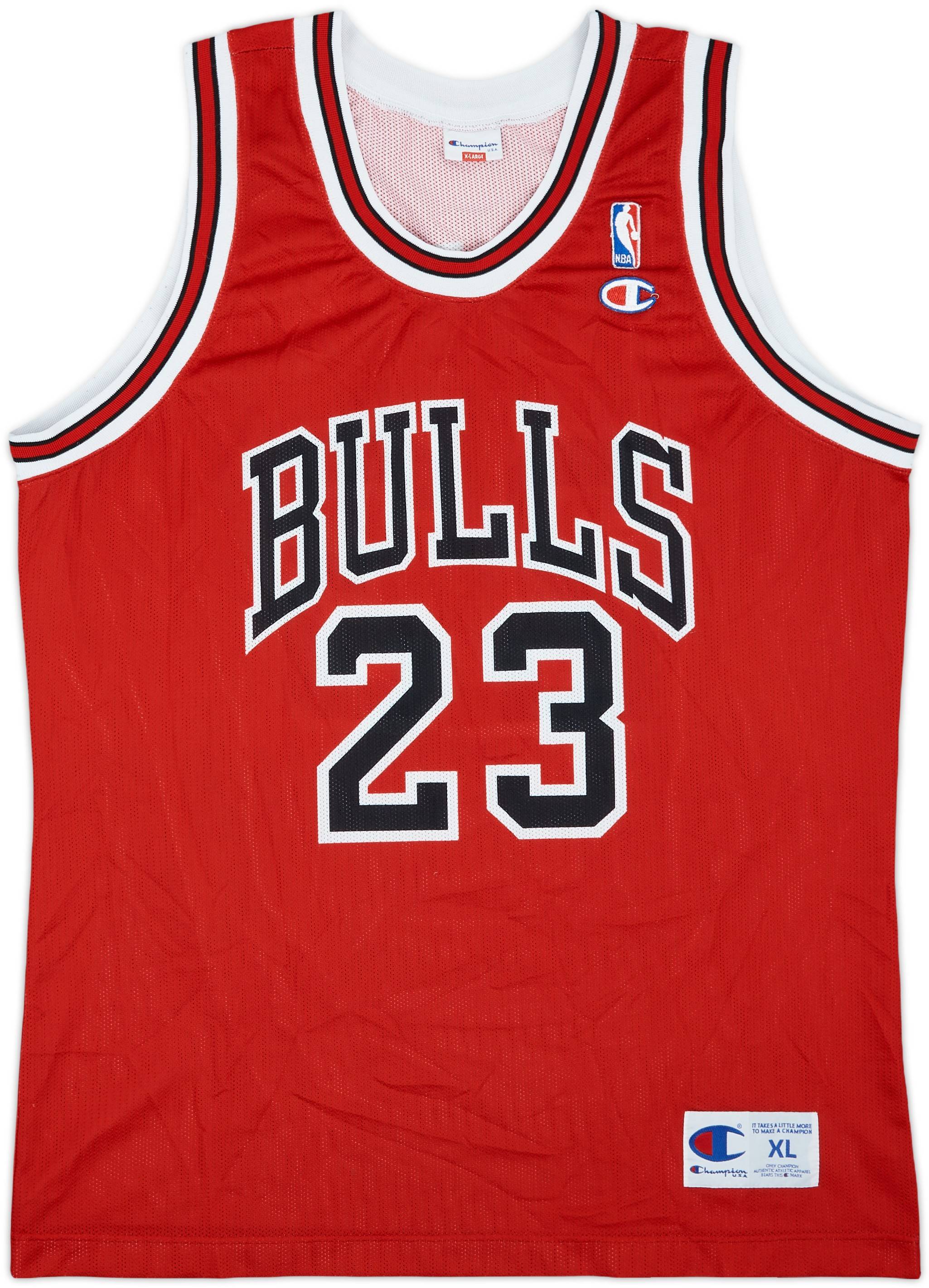 1991-98 Chicago Bulls Jordan #23 Champion Away Jersey - 8/10 - (XL)