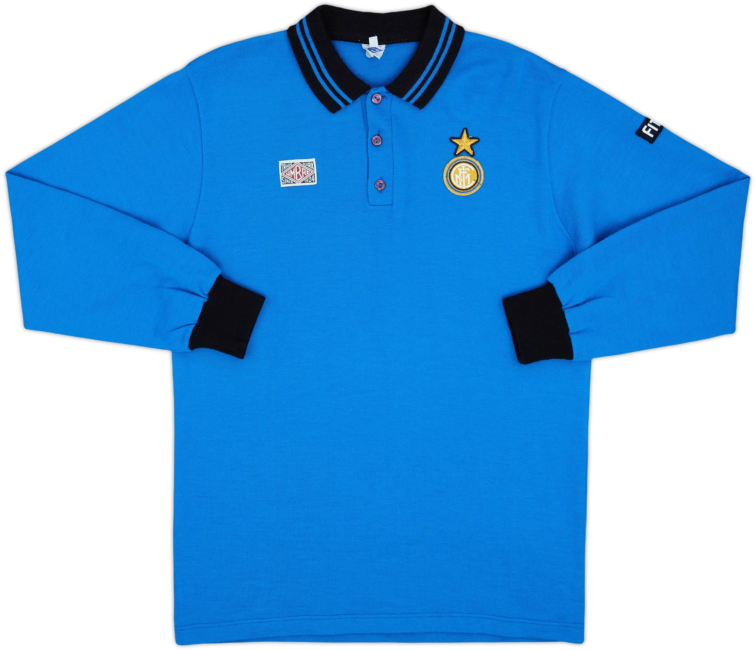 ウェア inter 1992-93  uniform long shirt 1992/93 Inter Milan Jersey 🇮🇹 Royal ⚽ Retro Long Sleeve