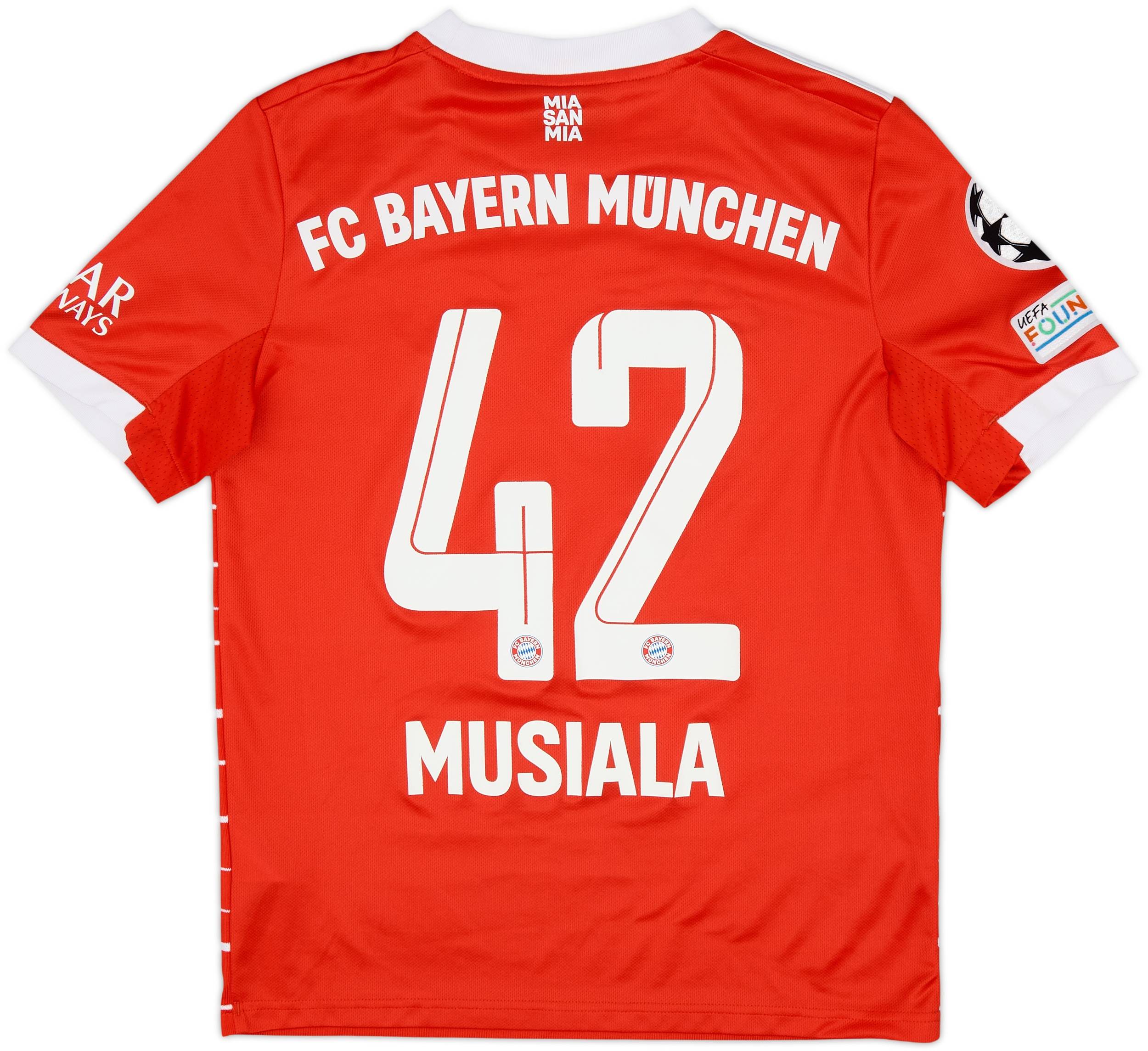 2022-23 Bayern Munich Home Shirt Musiala #42 - 10/10 - (L.Boys)