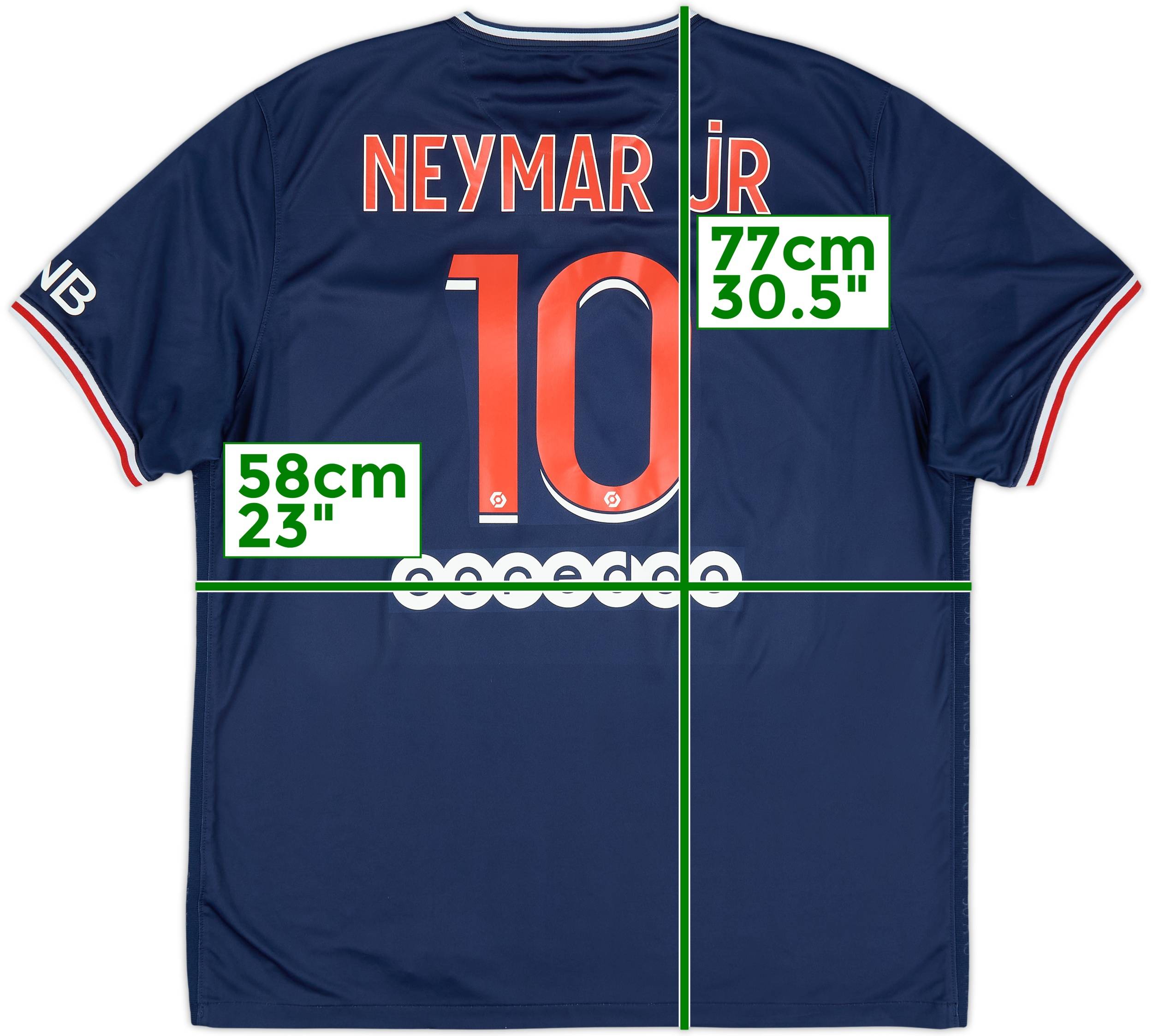 2020-21 Paris Saint-Germain Home Shirt NeymarJr #10 - 8/10 - (XL)