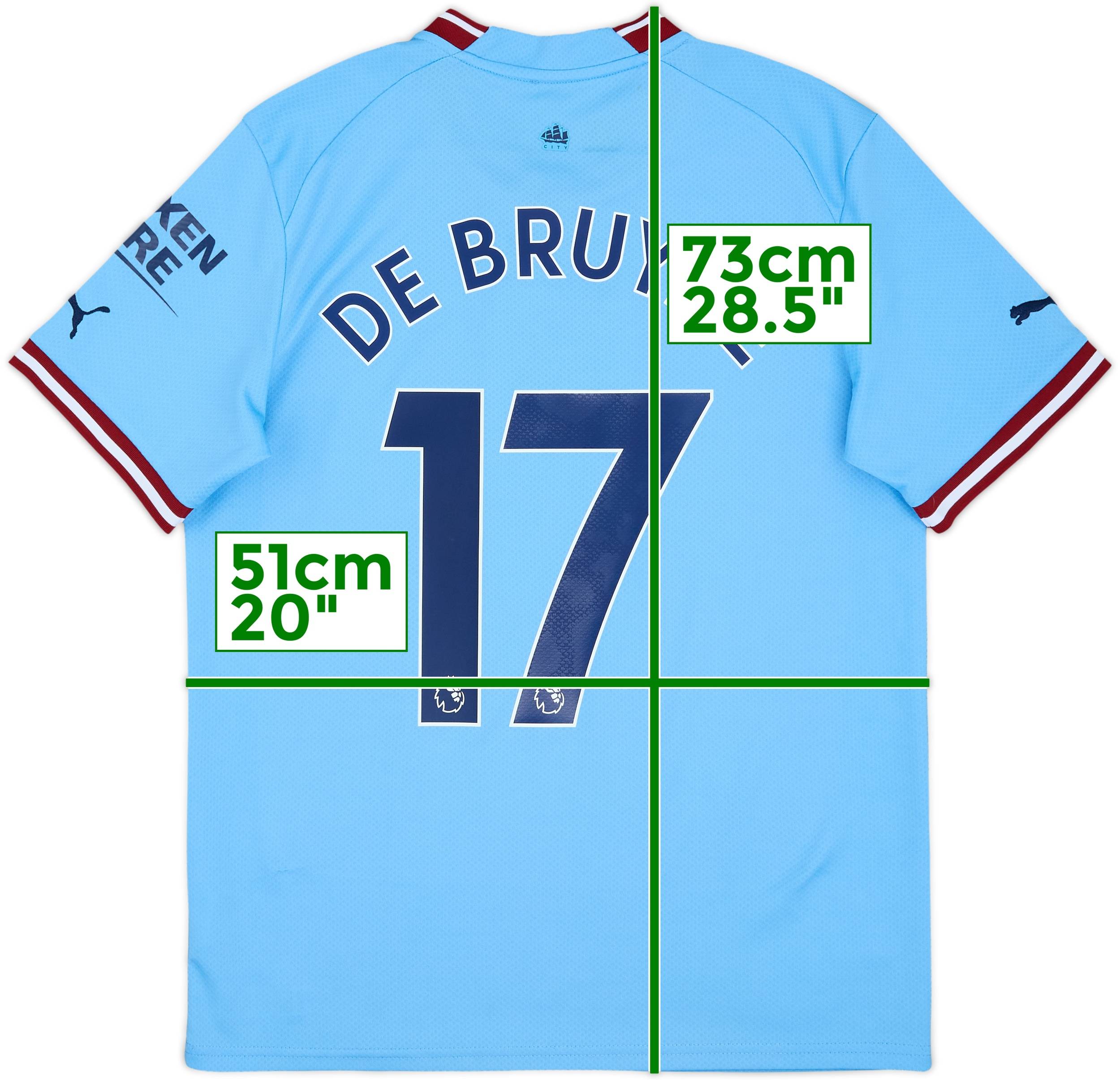 2022-23 Manchester City Home Shirt De Bruyne #17 - 7/10 - (M)