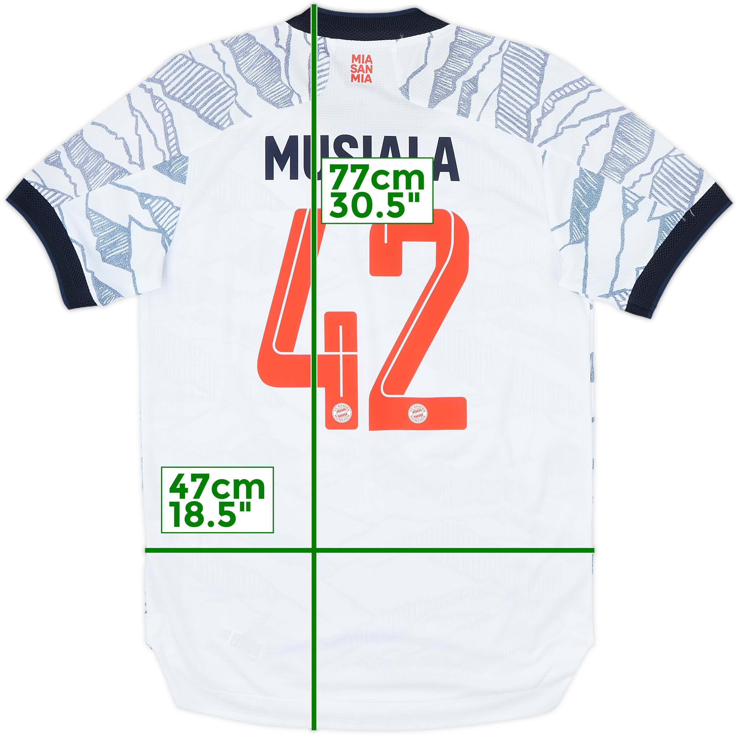 2021-22 Bayern Munich Authentic Third Shirt Musiala #42 - 8/10 - (S)