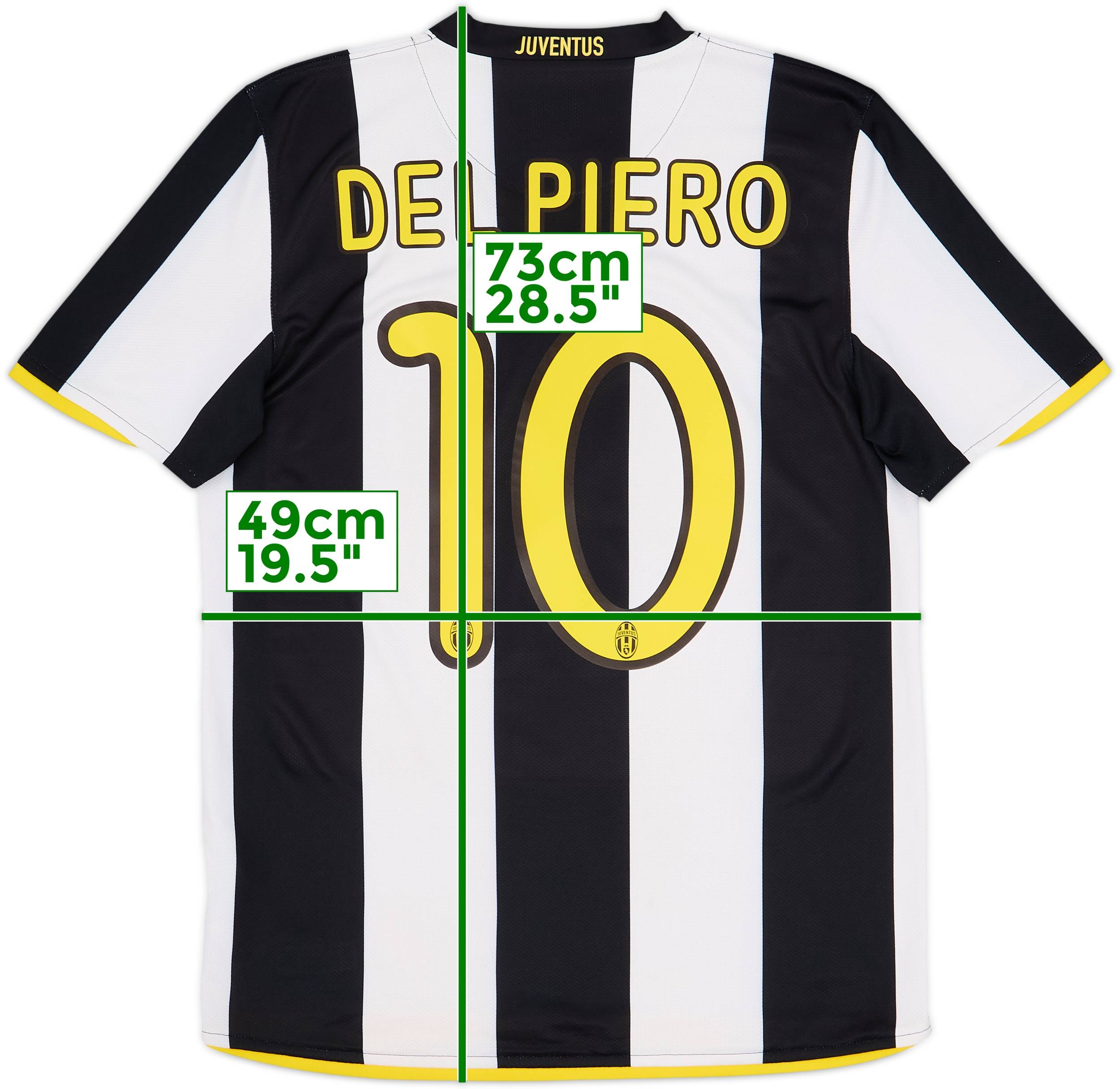 2008-09 Juventus Home Shirt Del Piero #10 - 6/10 - (S)