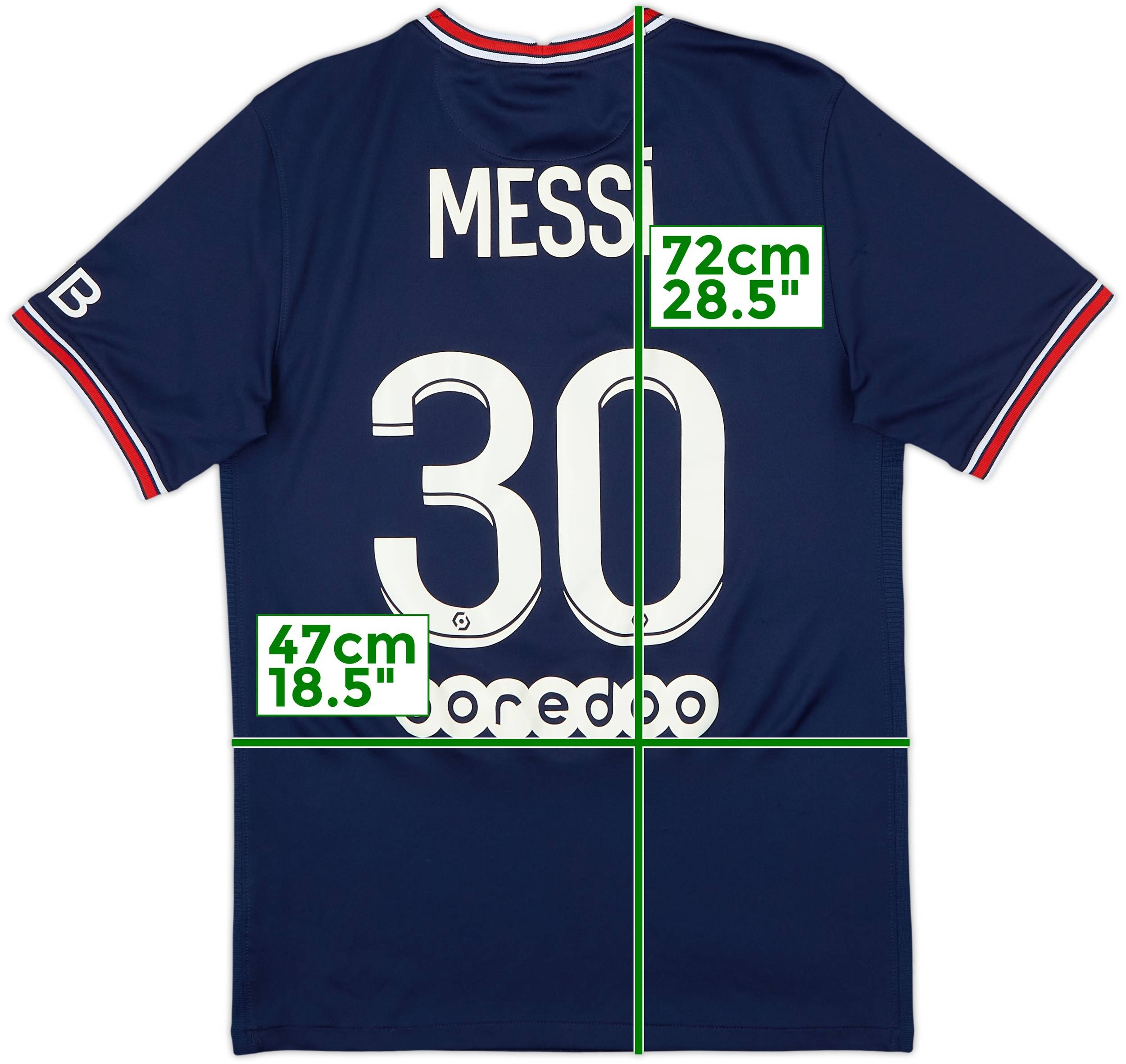 2021-22 Paris Saint-Germain Home Shirt Messi #30 - 8/10 - (S)