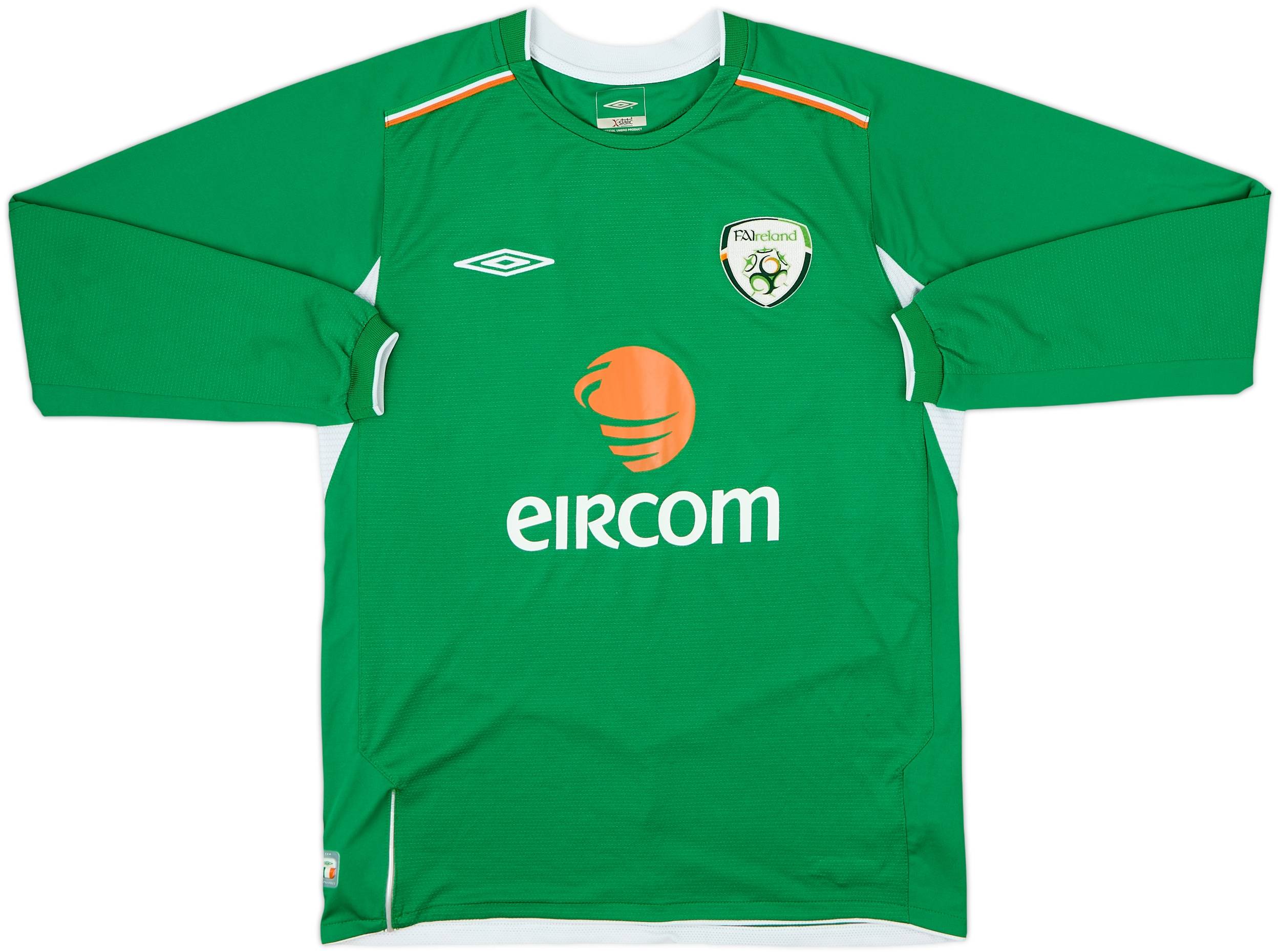ウェア UMBRO 2004 Ireland football shirts 2004-06 Ireland Home L/S Shirt - 10/10 - (S)