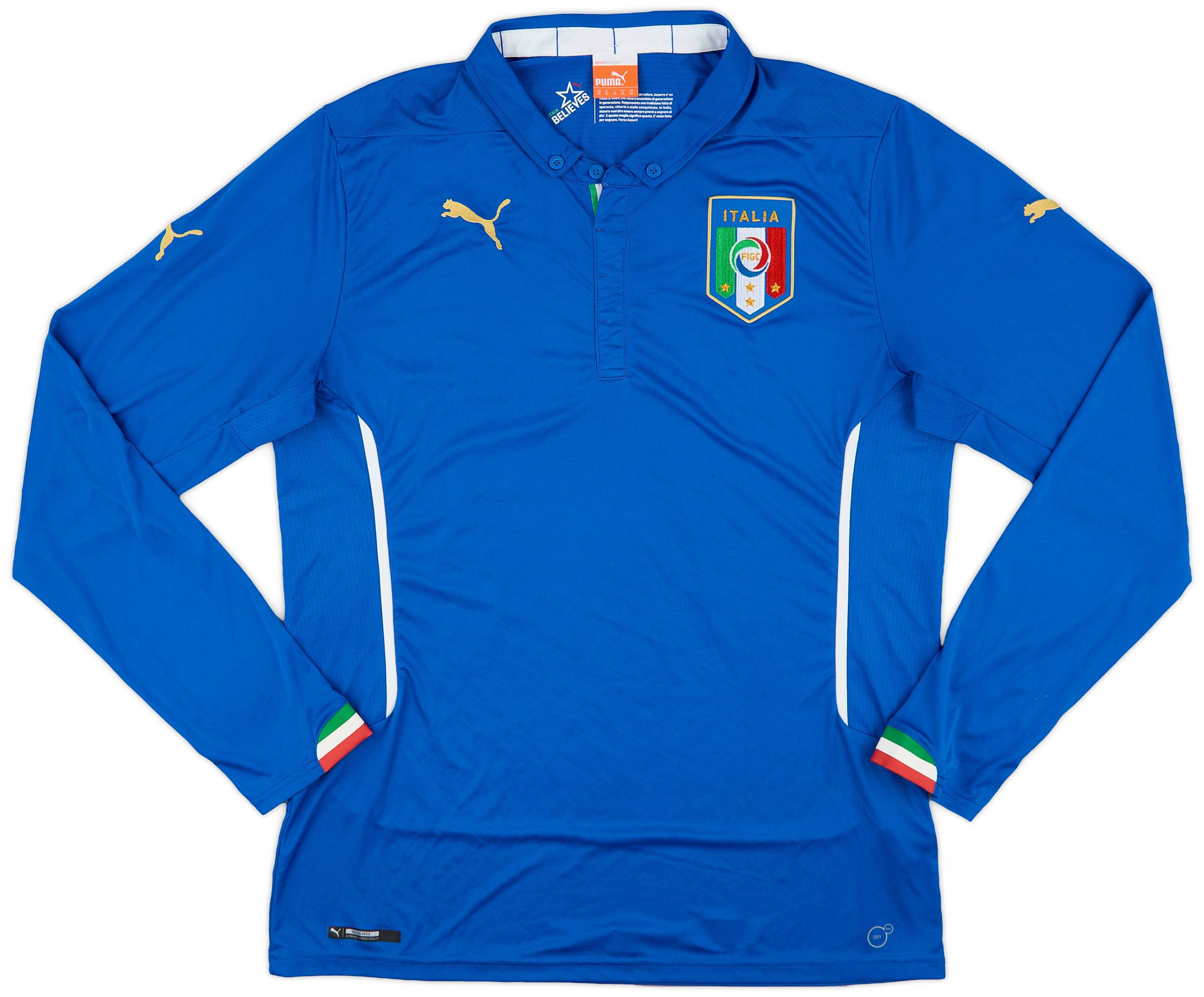 2014-15 Italy Home L/S Shirt - 9/10 - (XL)