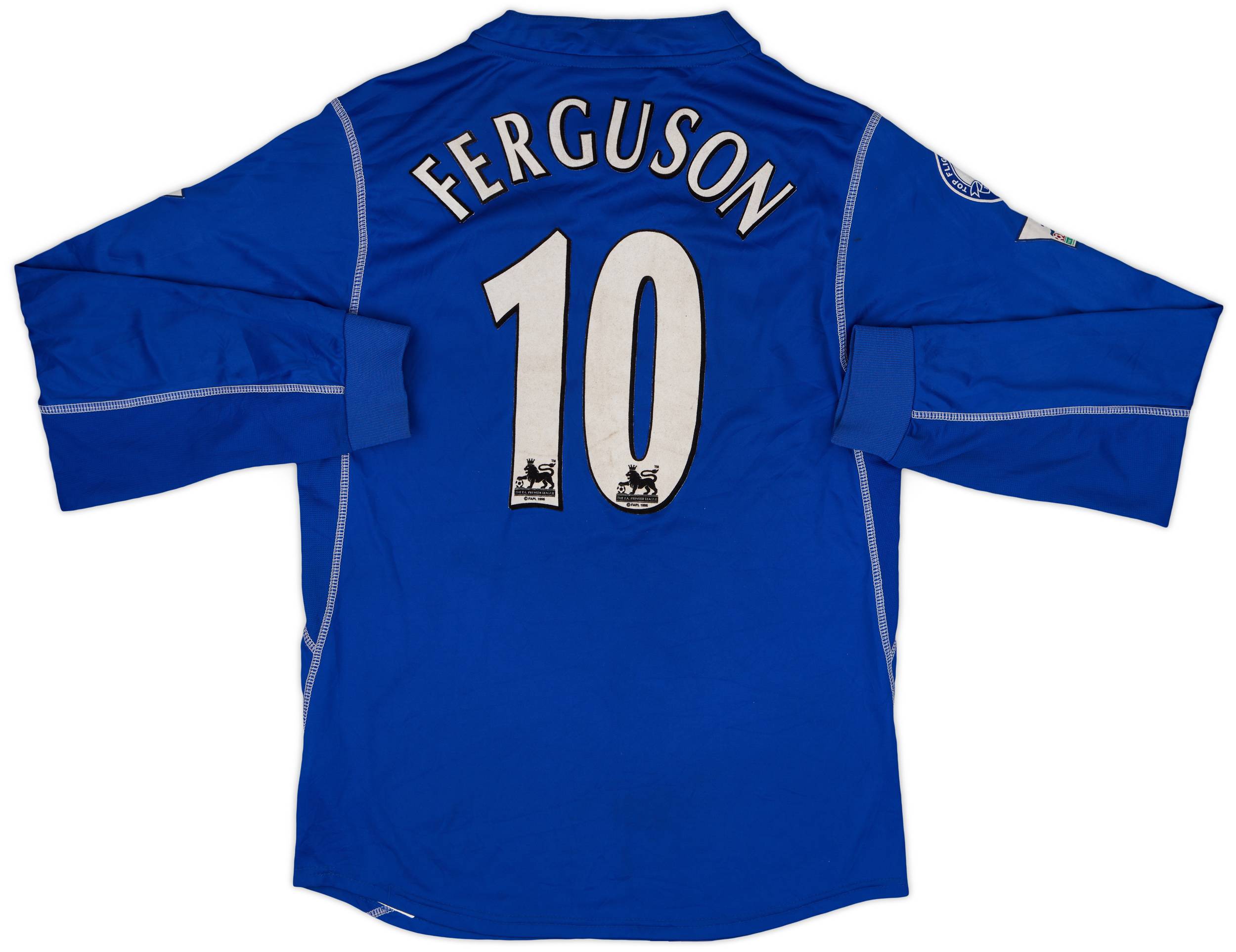 2002-03 Everton Home L/S Shirt Ferguson #10 - 8/10 - (M)