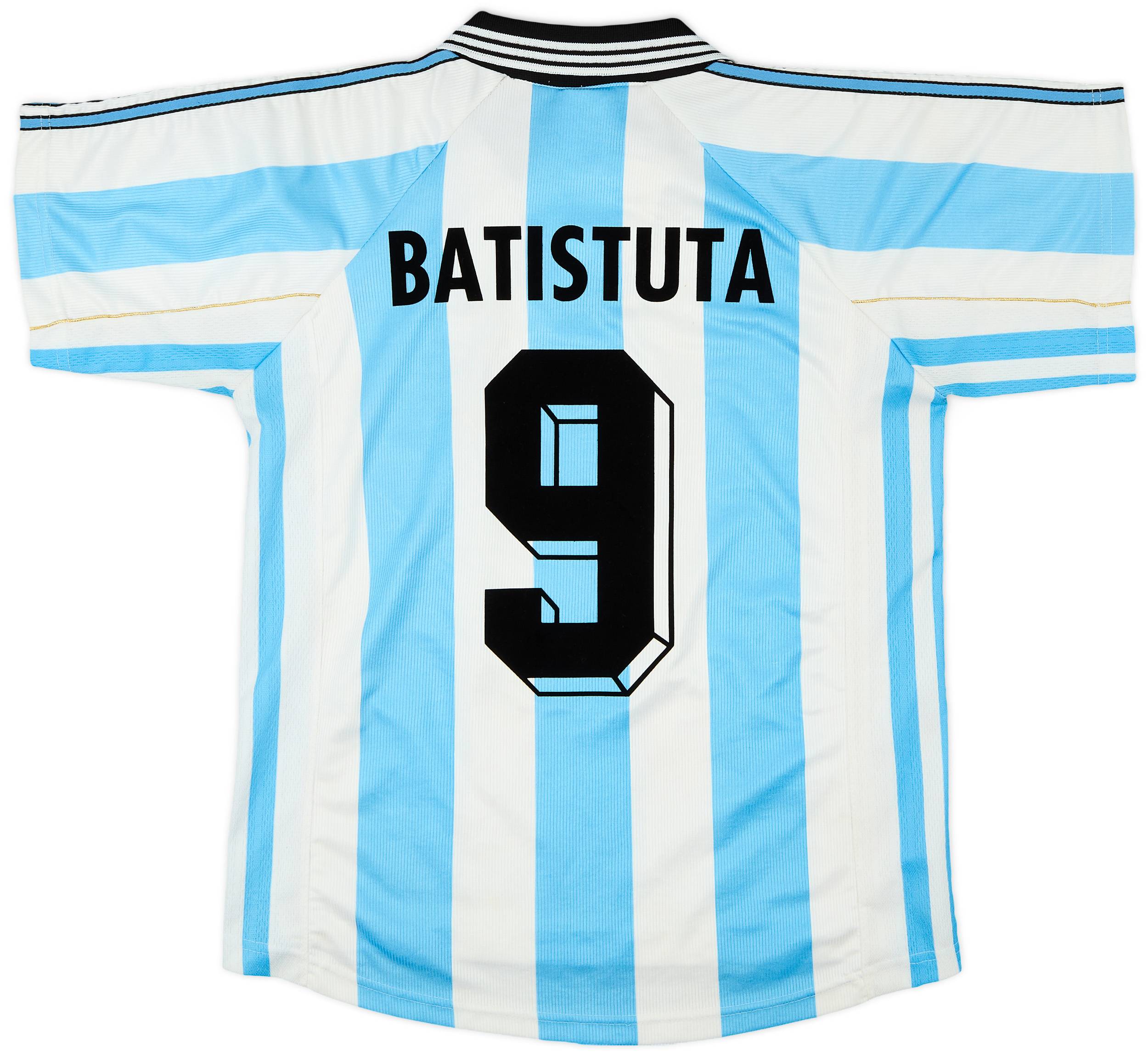 1998-99 Argentina Home Shirt Batistuta #9 - 9/10 - (XS)