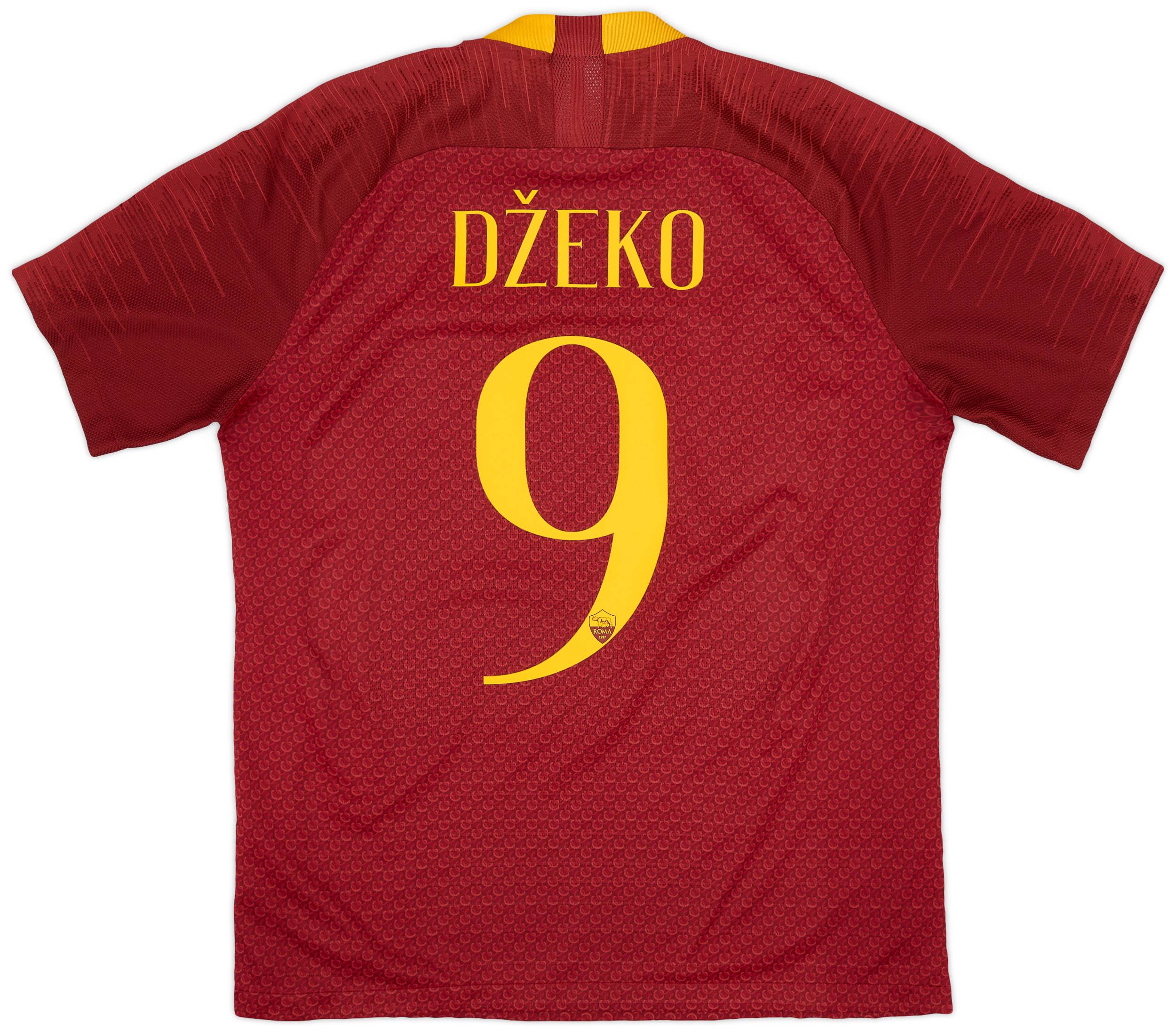 2018-19 Roma Authentic Home Shirt Dzeko #9 - 7/10 - (L)