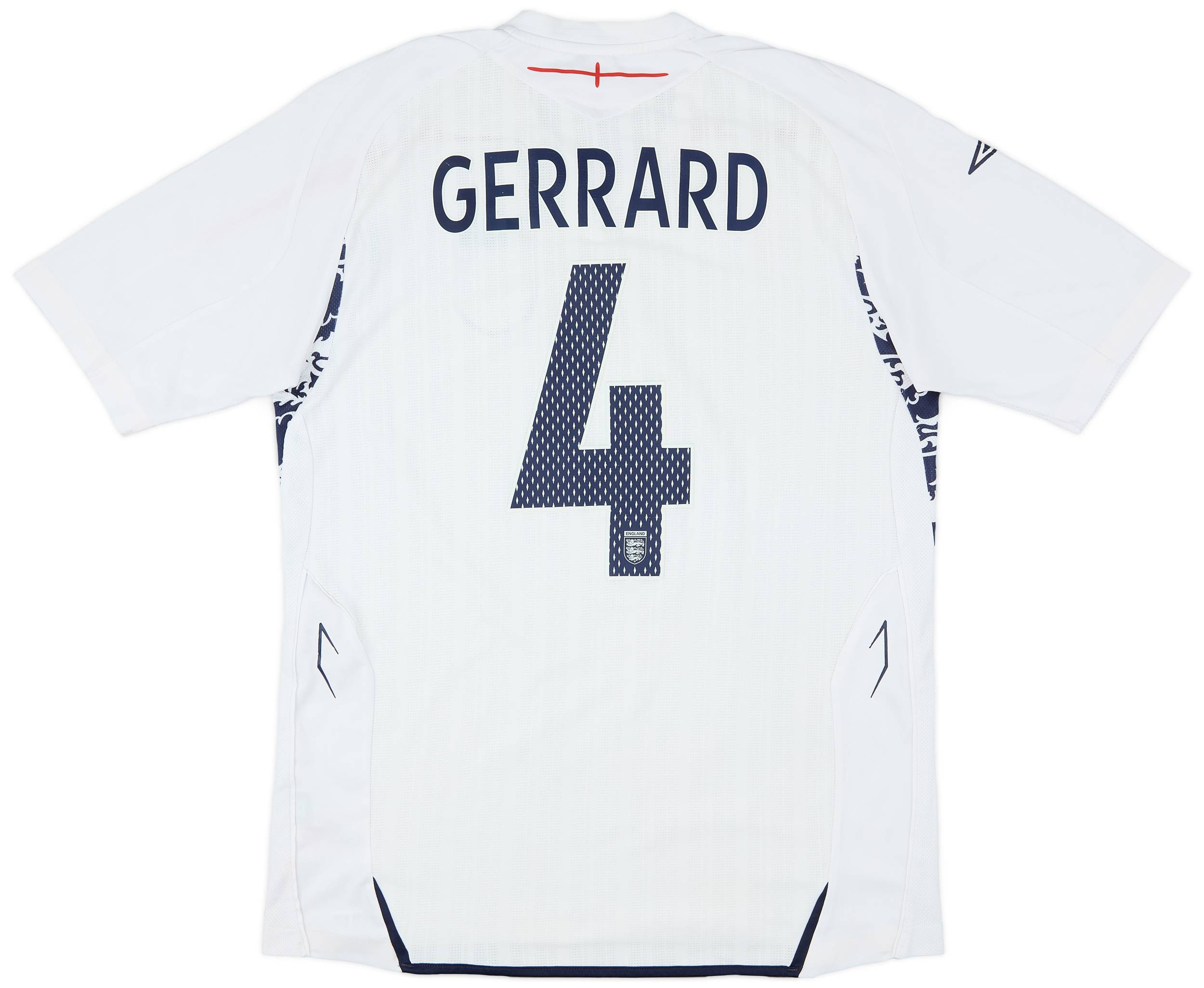2007-09 England Home Shirt Gerrard #4 - 4/10 - (L)