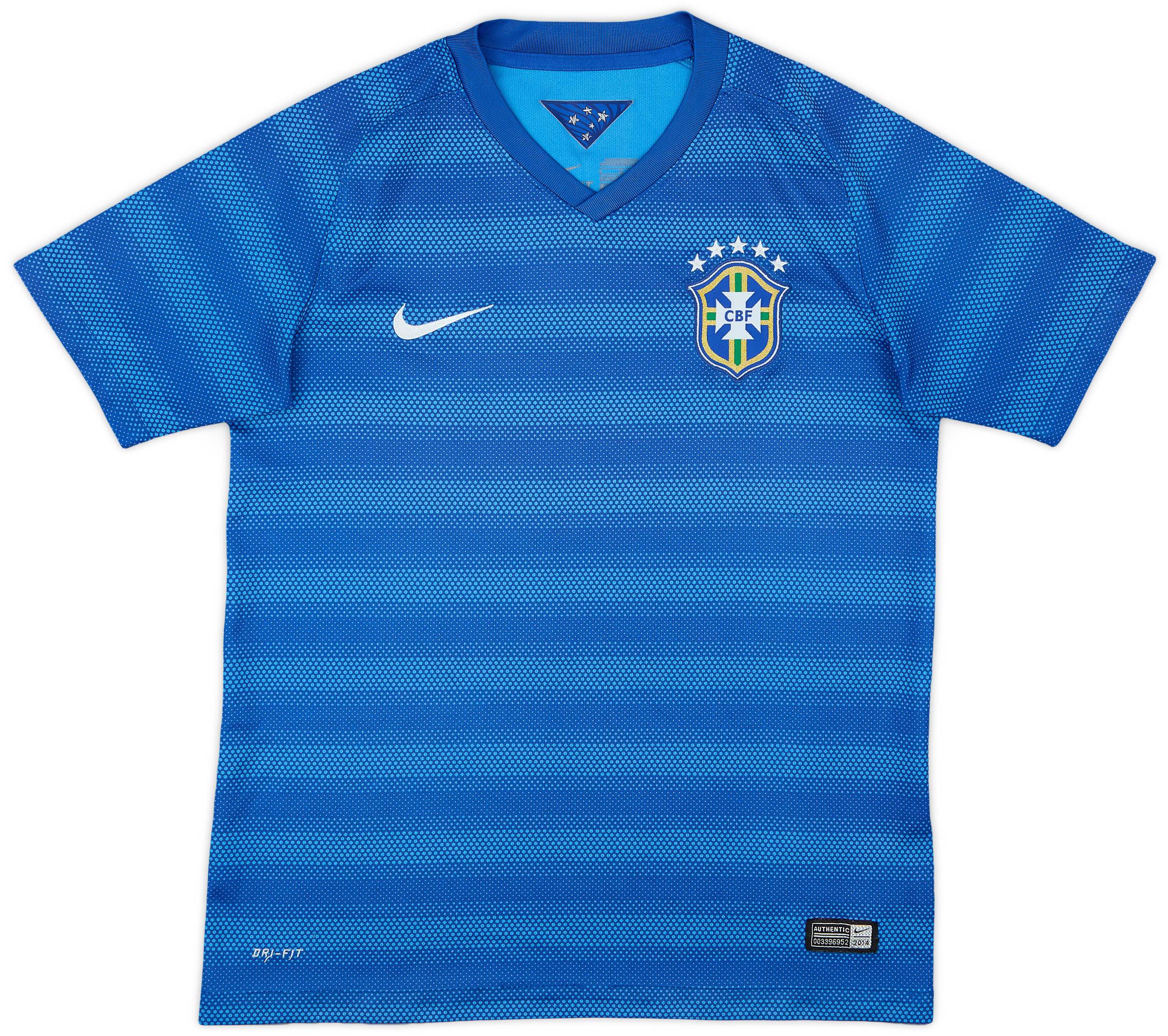 2014-15 Brazil Away Shirt - 6/10 - (L.Boys)