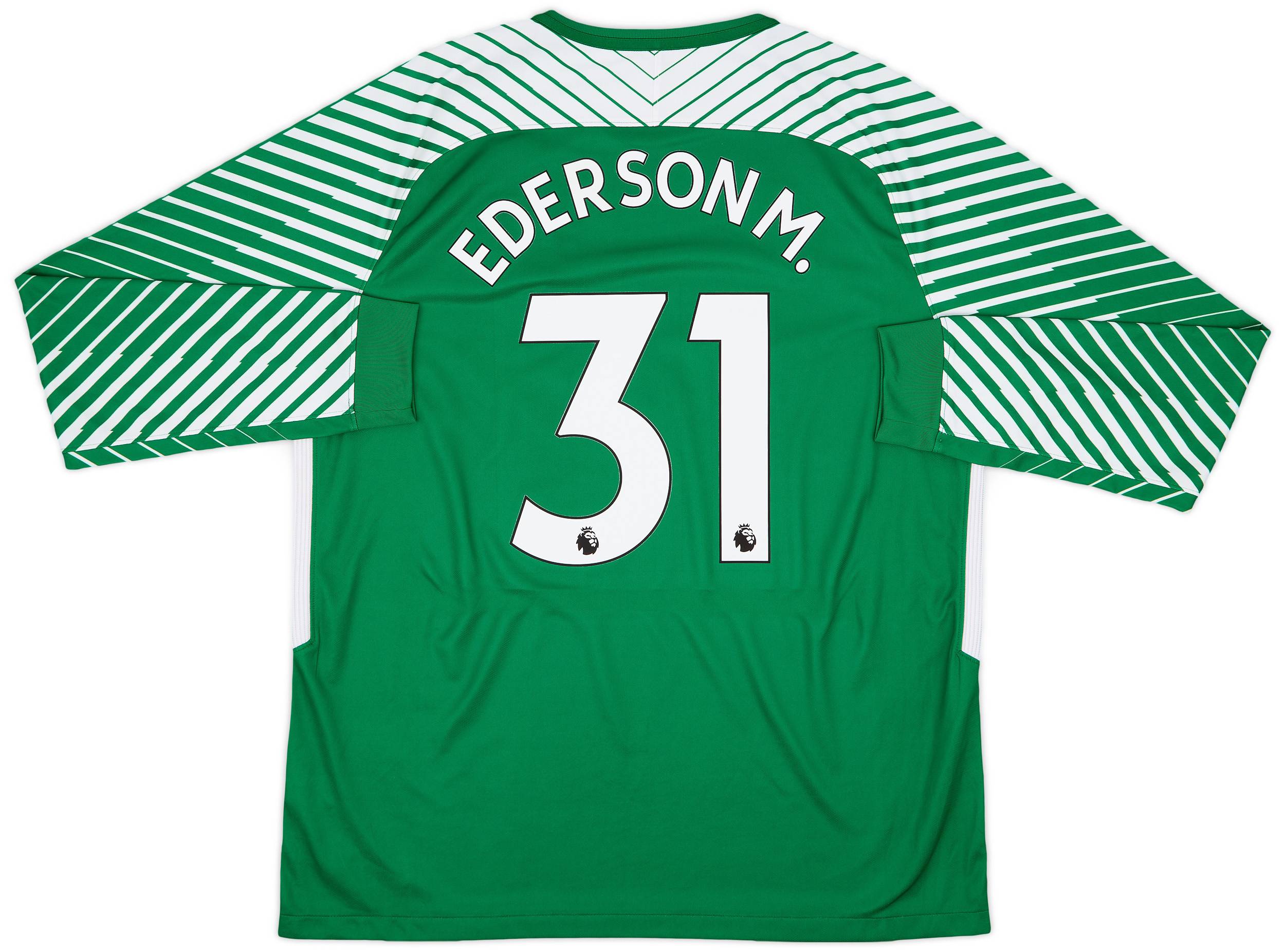 2017-18 Manchester City GK Shirt Ederson.M. #31 - 8/10 - (XL)