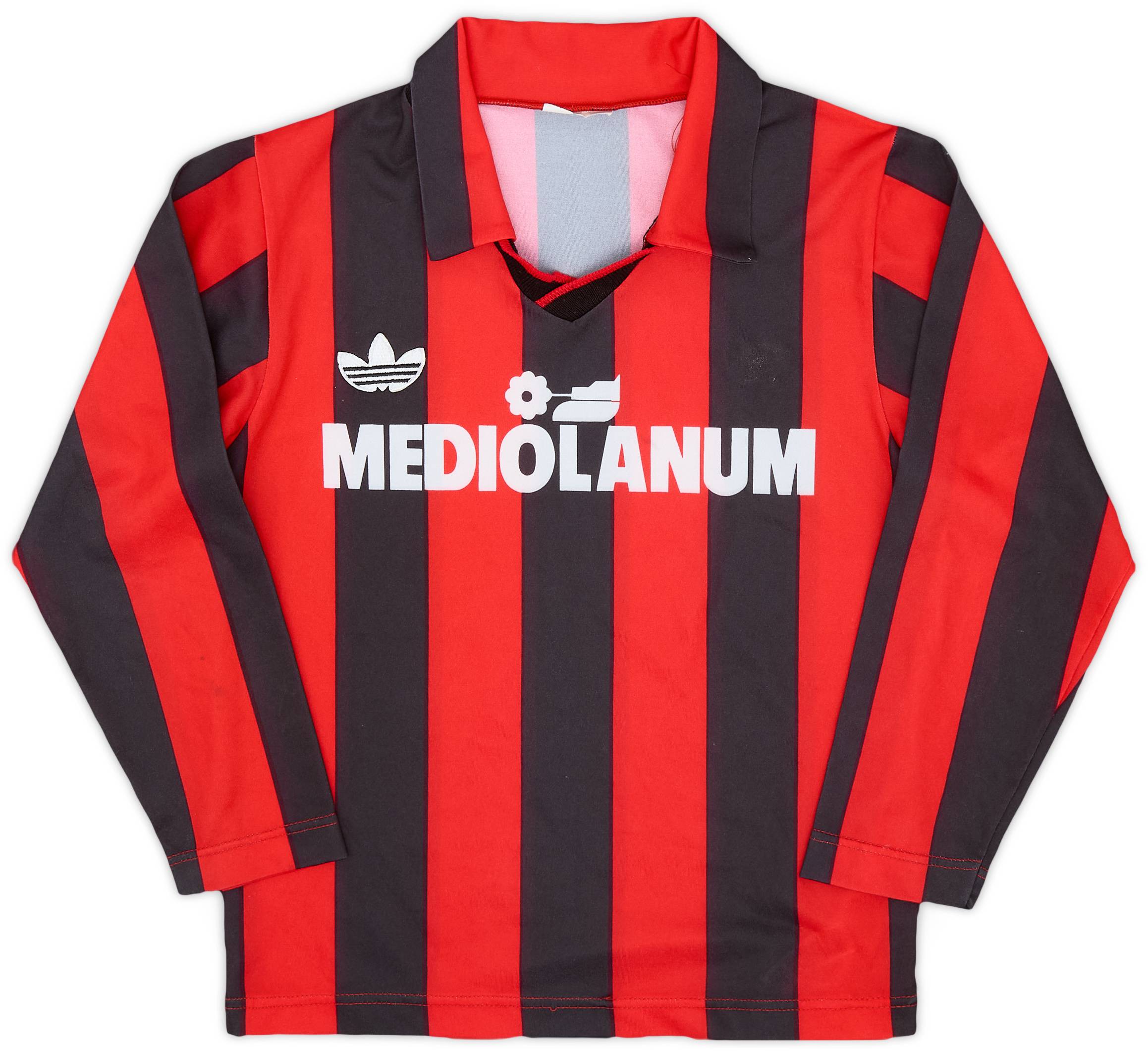 1990-91 AC Milan Home L/S Shirt - 8/10 - (S.Boys)