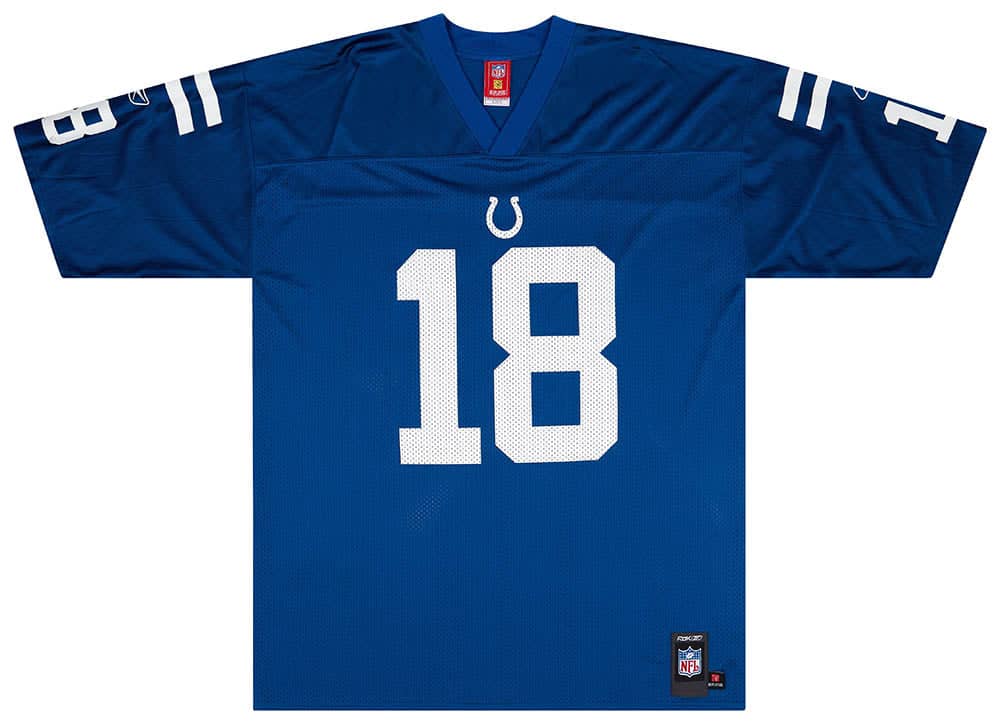 2007 Indianapolis Colts Manning 18 Reebok Replica Jersey Home XL