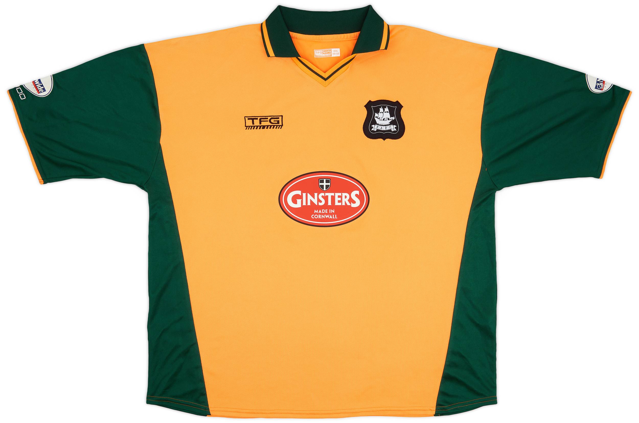 2003-04 Plymouth Argyle Match Issue Away Shirt Capaldi #14