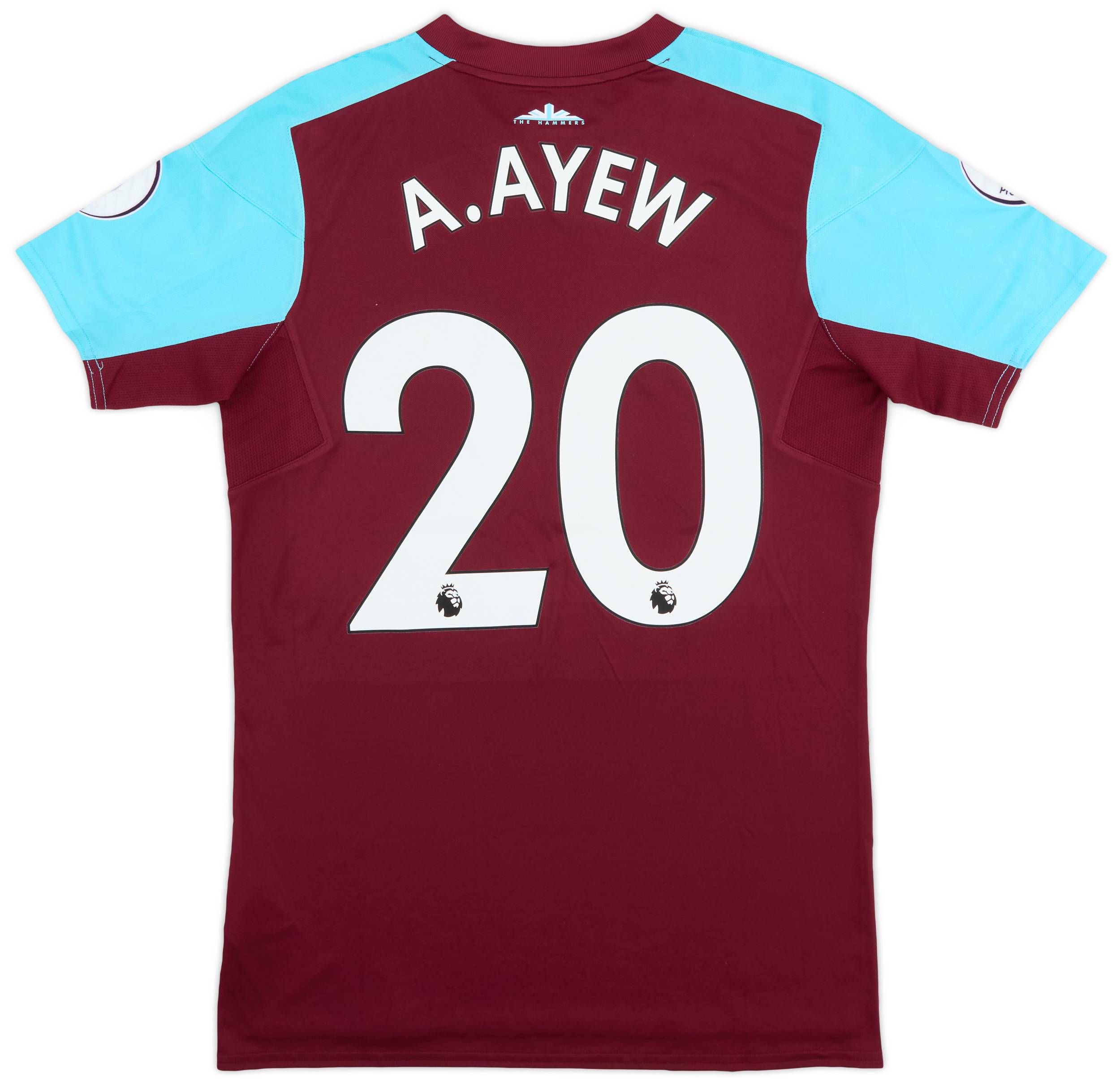 2017-18 West Ham Match Issue Home Shirt A. Ayew #20