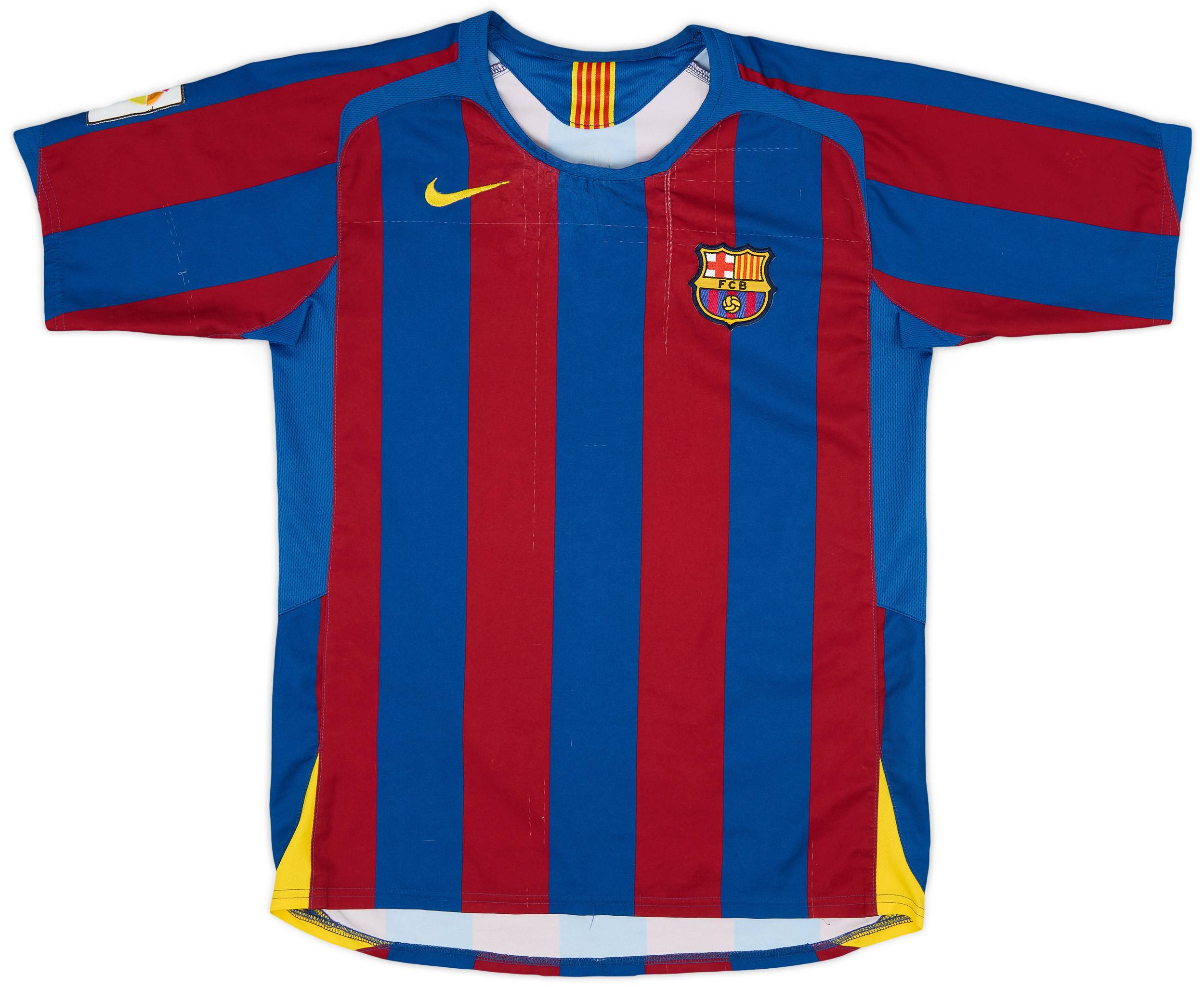 2005-06 Barcelona Home Shirt - 5/10 - (L.Boys)