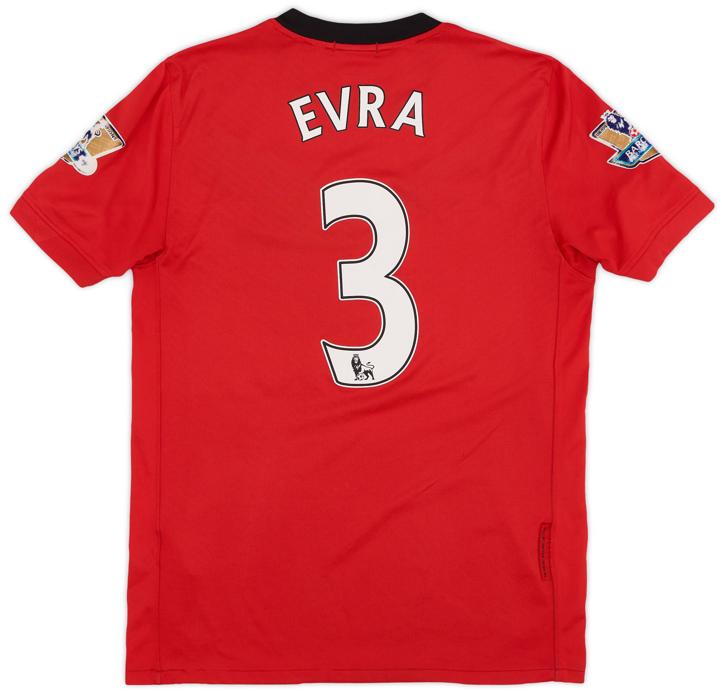 2009-10 Manchester United Home Shirt Evra #3 - 6/10 - (S)