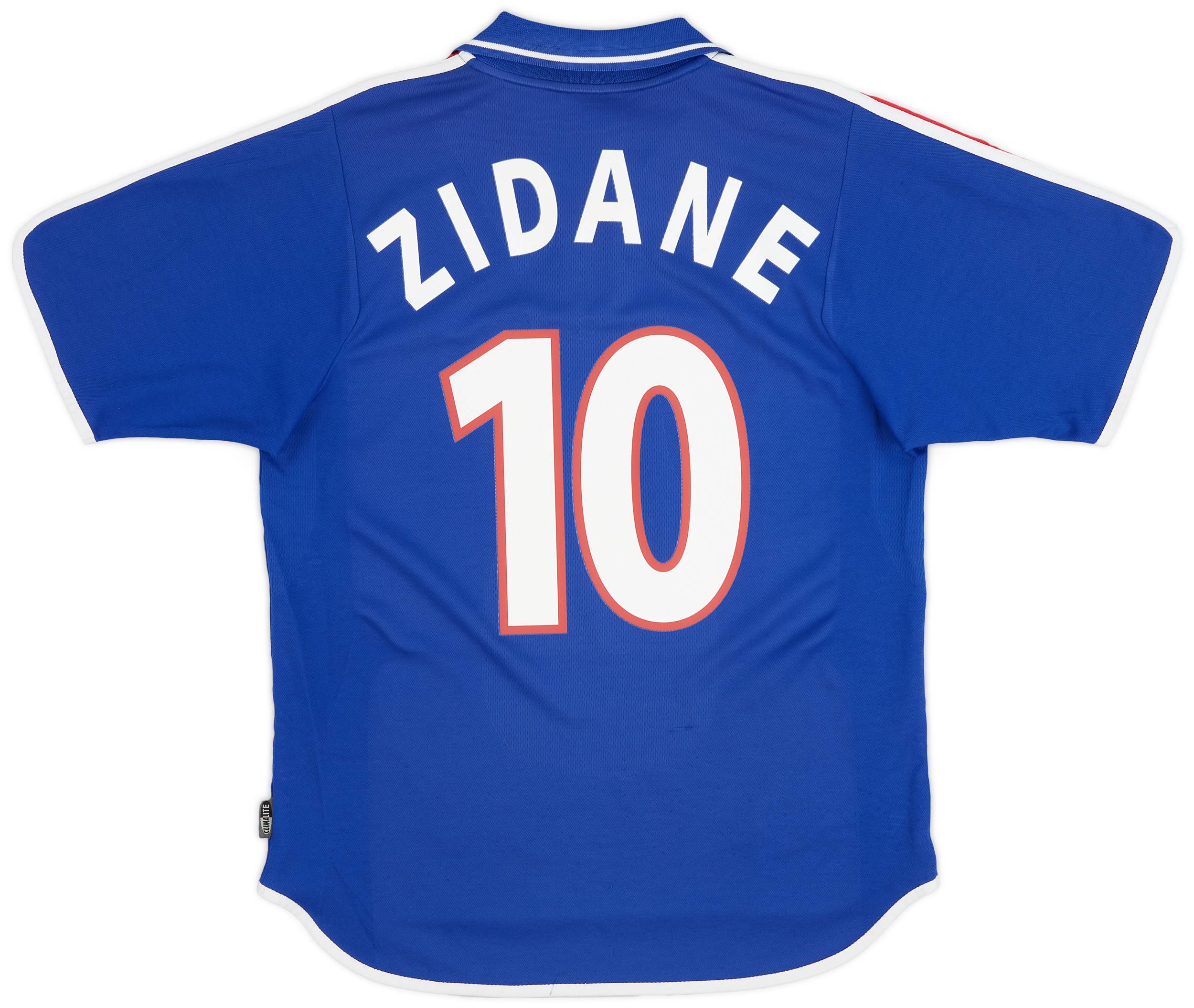 2000-02 France Home Shirt Zidane #10 - 8/10 - (M)
