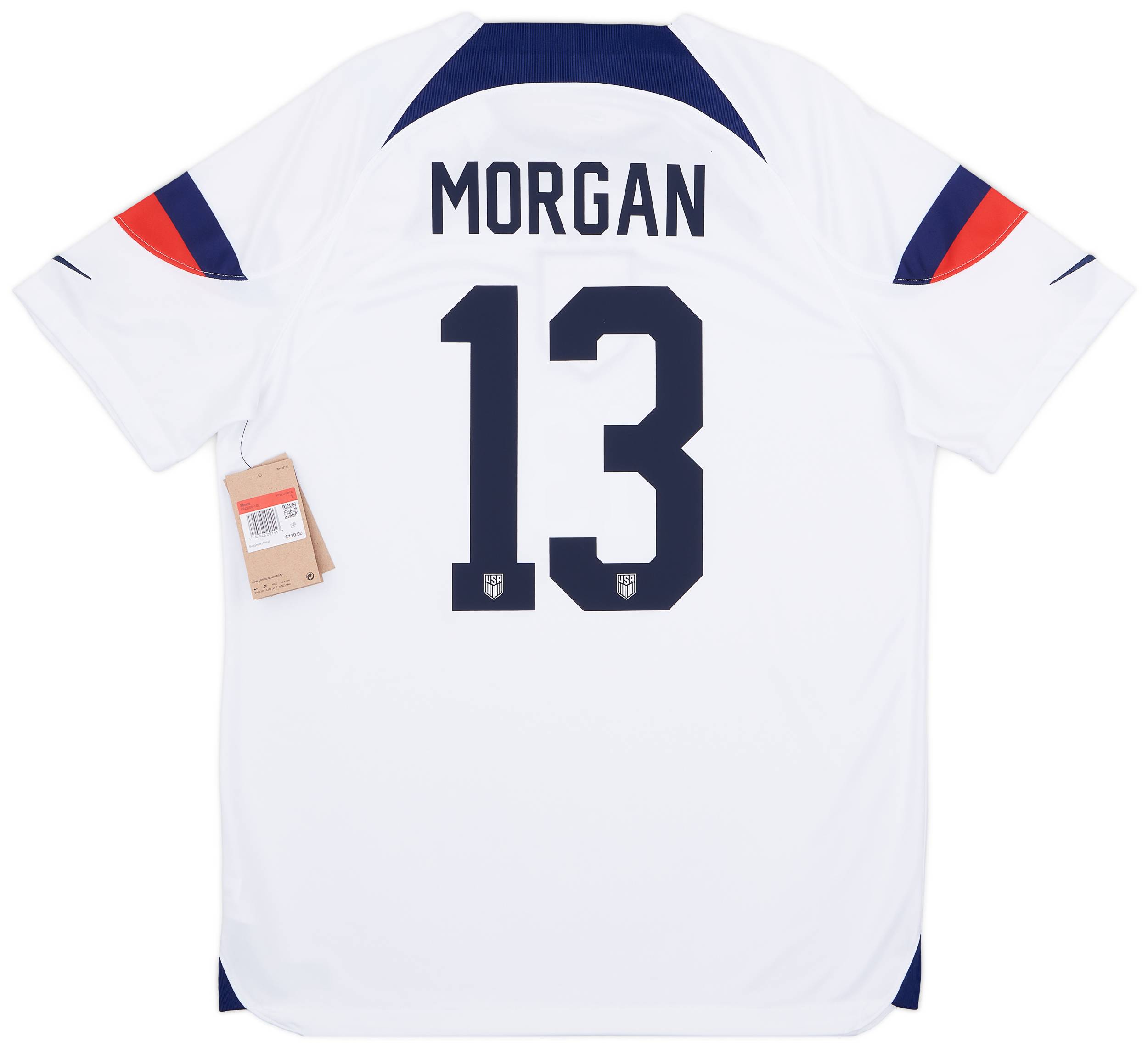 2022-23 USA Women&#039;s Home Shirt Morgan #13 (Unisex Fit)