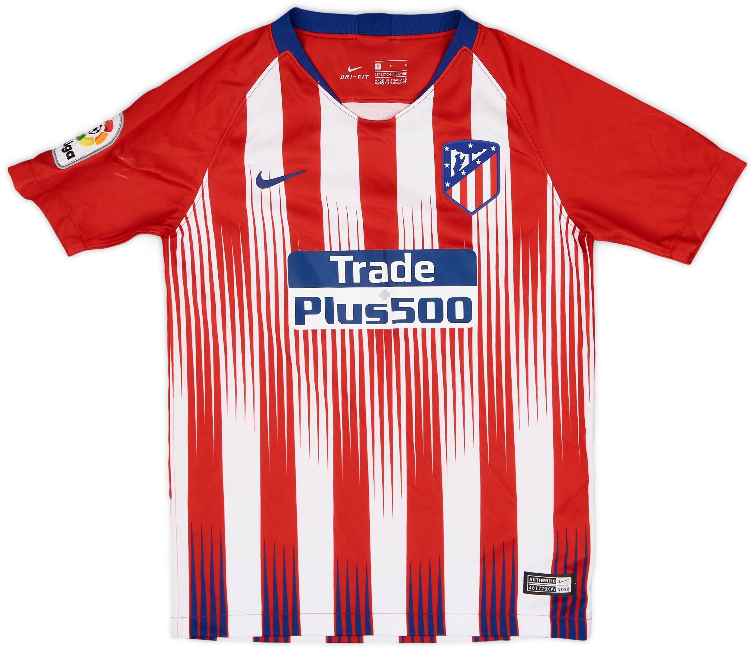 2018-19 Atletico Madrid Home Shirt - 8/10 - (M.Boys)