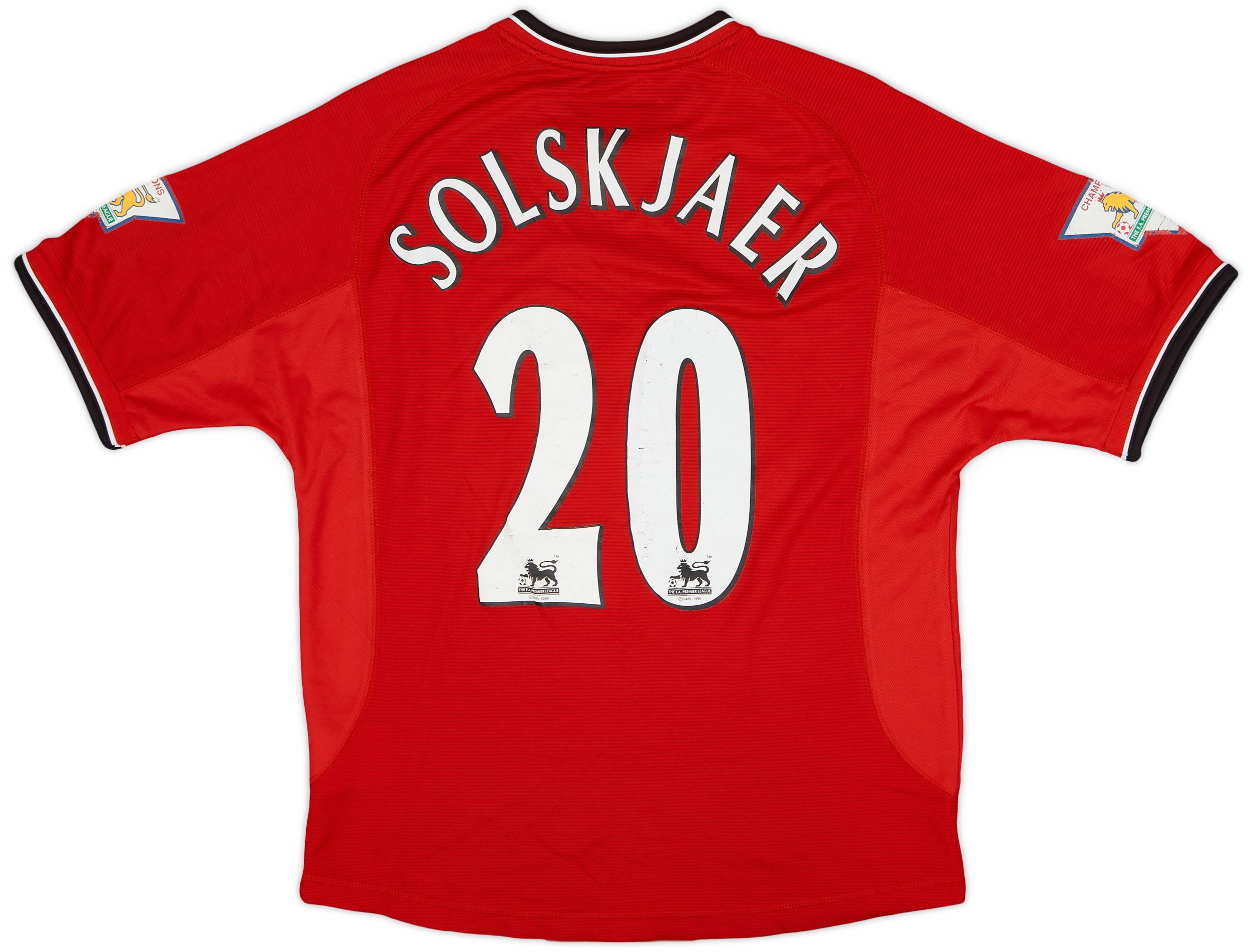 2000-02 Manchester United Home Shirt Solskjaer #20 - 6/10 - (Y)