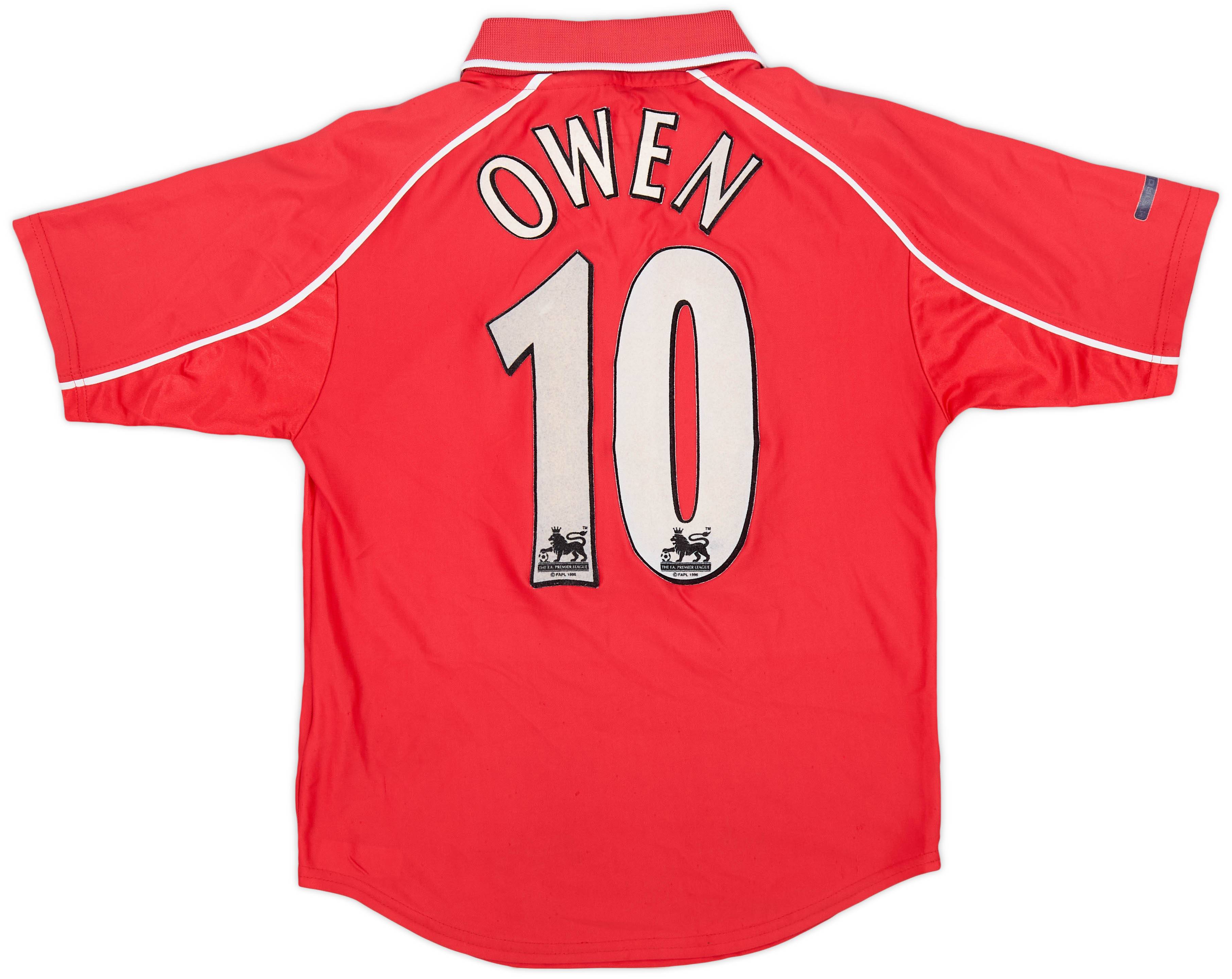 2000-02 Liverpool Home Shirt Owen #10 - 5/10 - (M.Boys)