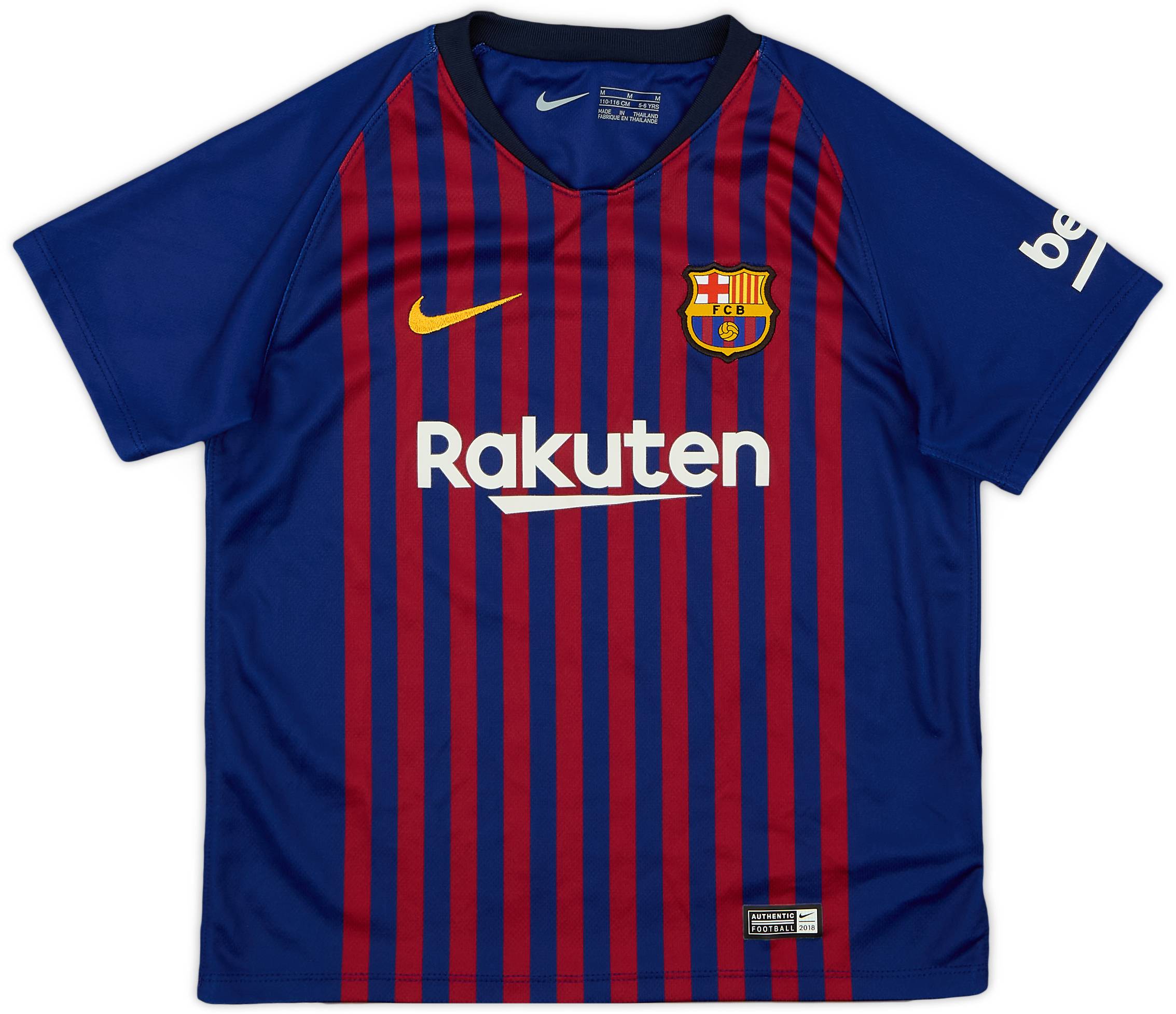 2018-19 Barcelona Home Shirt - 8/10 - (5-6 Years)