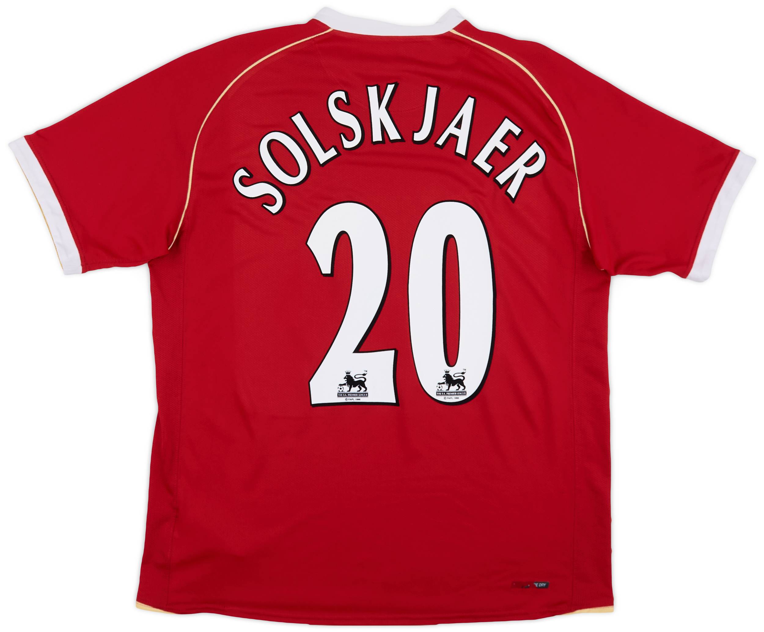 2006-07 Manchester United Home Shirt Solskjaer #20 - 7/10 - (L)
