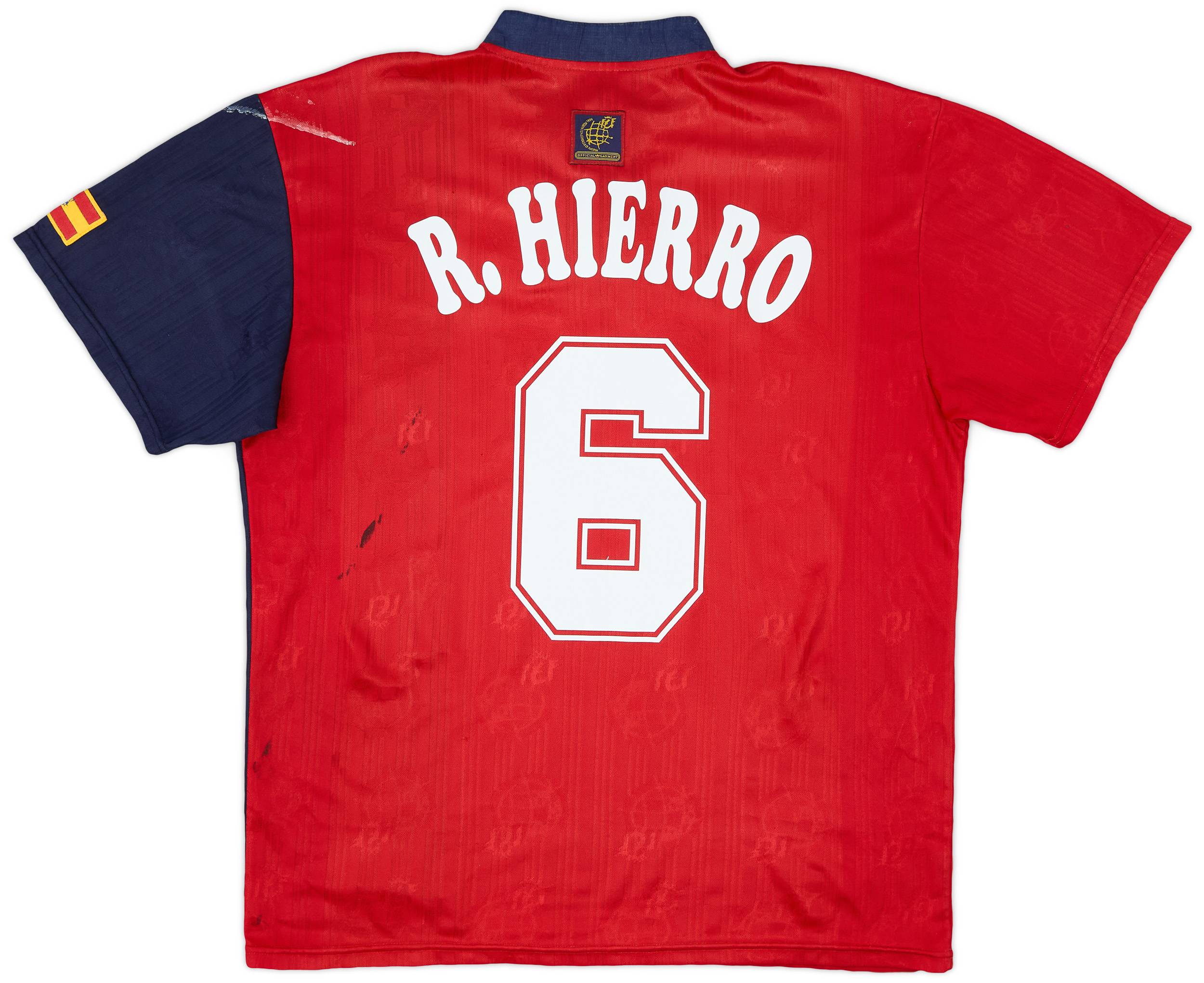 1996-98 Spain Home Shirt R.Hierro #6 - 6/10 - (L)