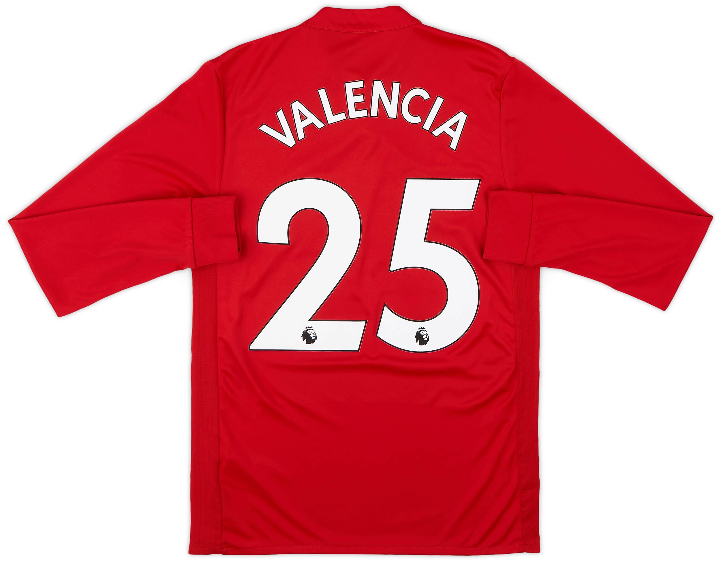 2017-18 Manchester United Home L/S Shirt Valencia #25 - 9/10 - (S)