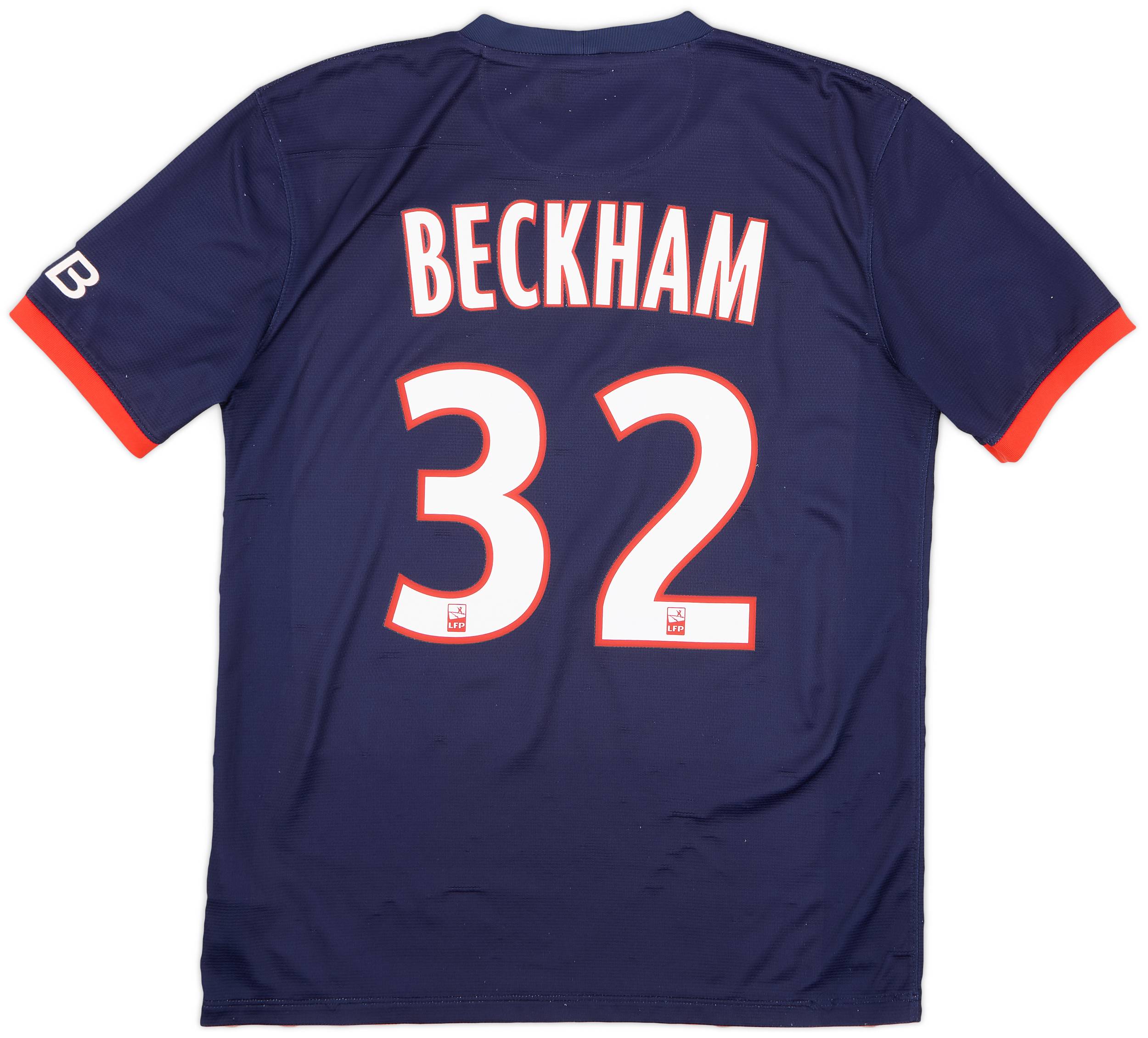 2013-14 Paris Saint-Germain Home Shirt Beckham #32 - 7/10 - (M)