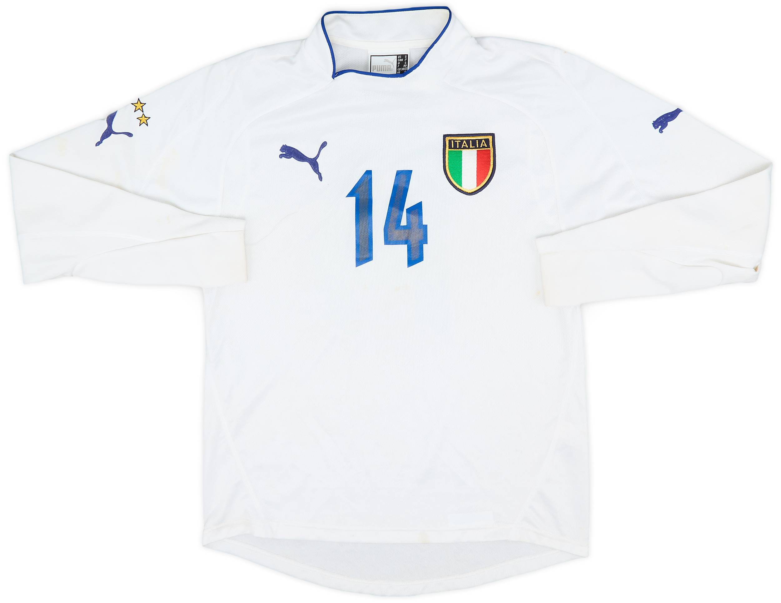 2003-04 Italy Match Issue Away L/S Shirt #14