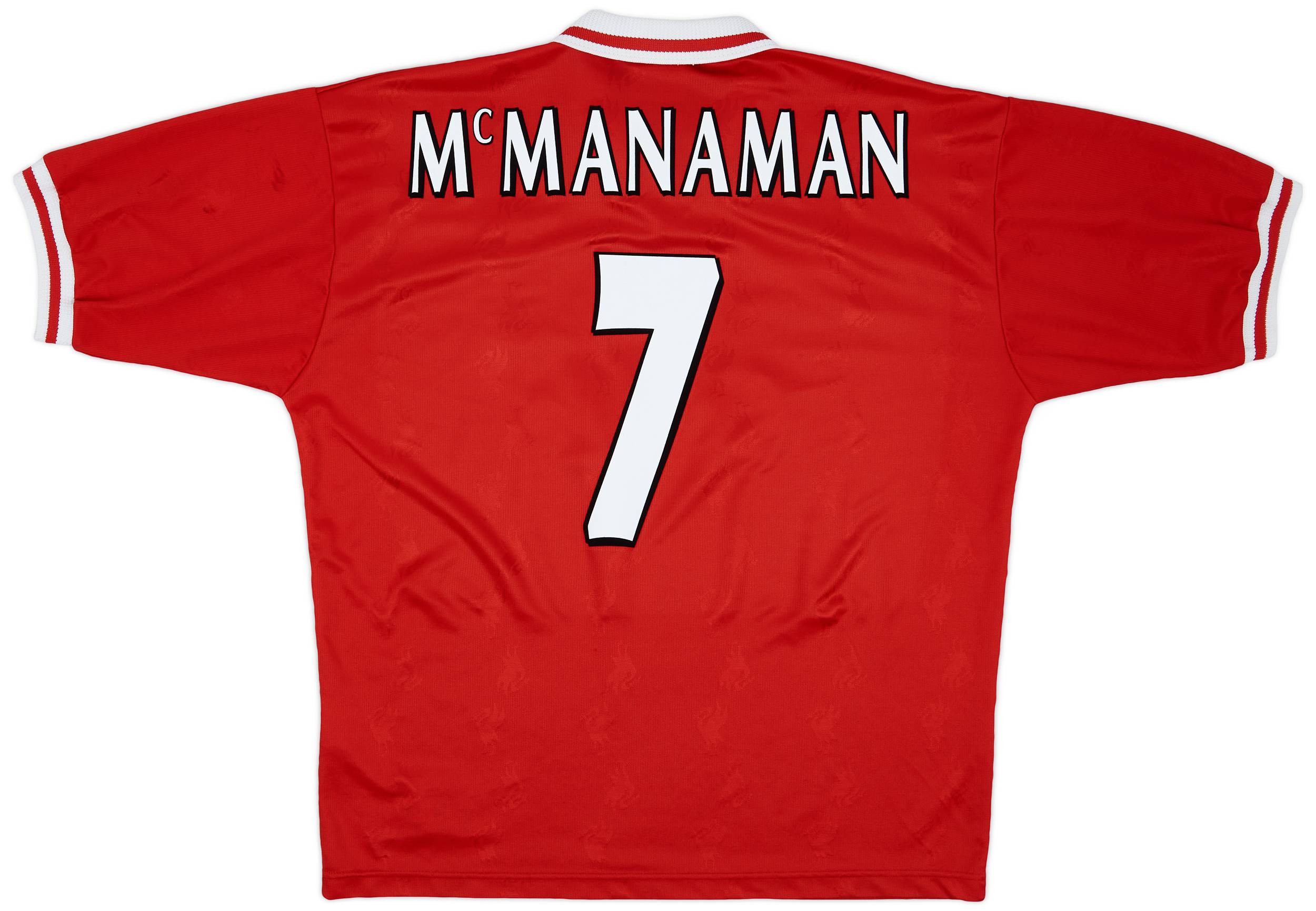1996-98 Liverpool Home Shirt McManaman #7 - 9/10 - (XL)